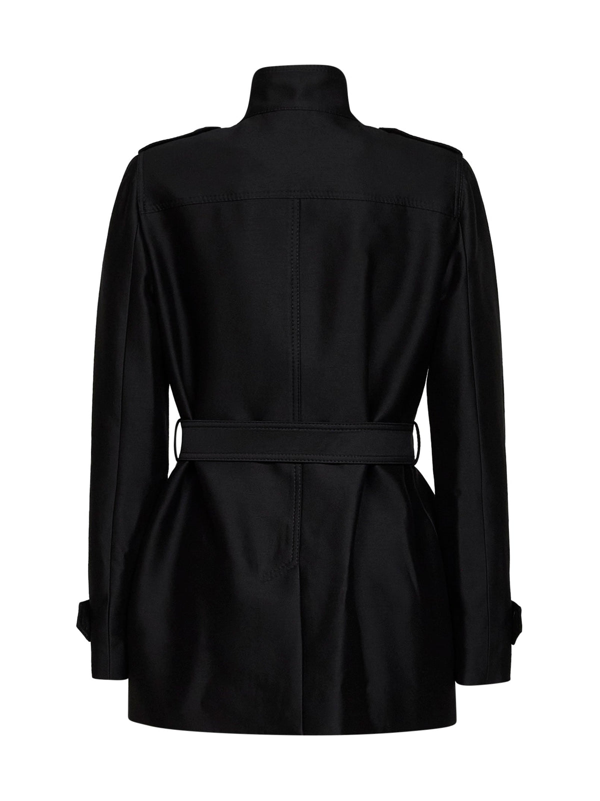 Zimmermann Women Black Wool And Silk Valiant Belted Utility Jacket