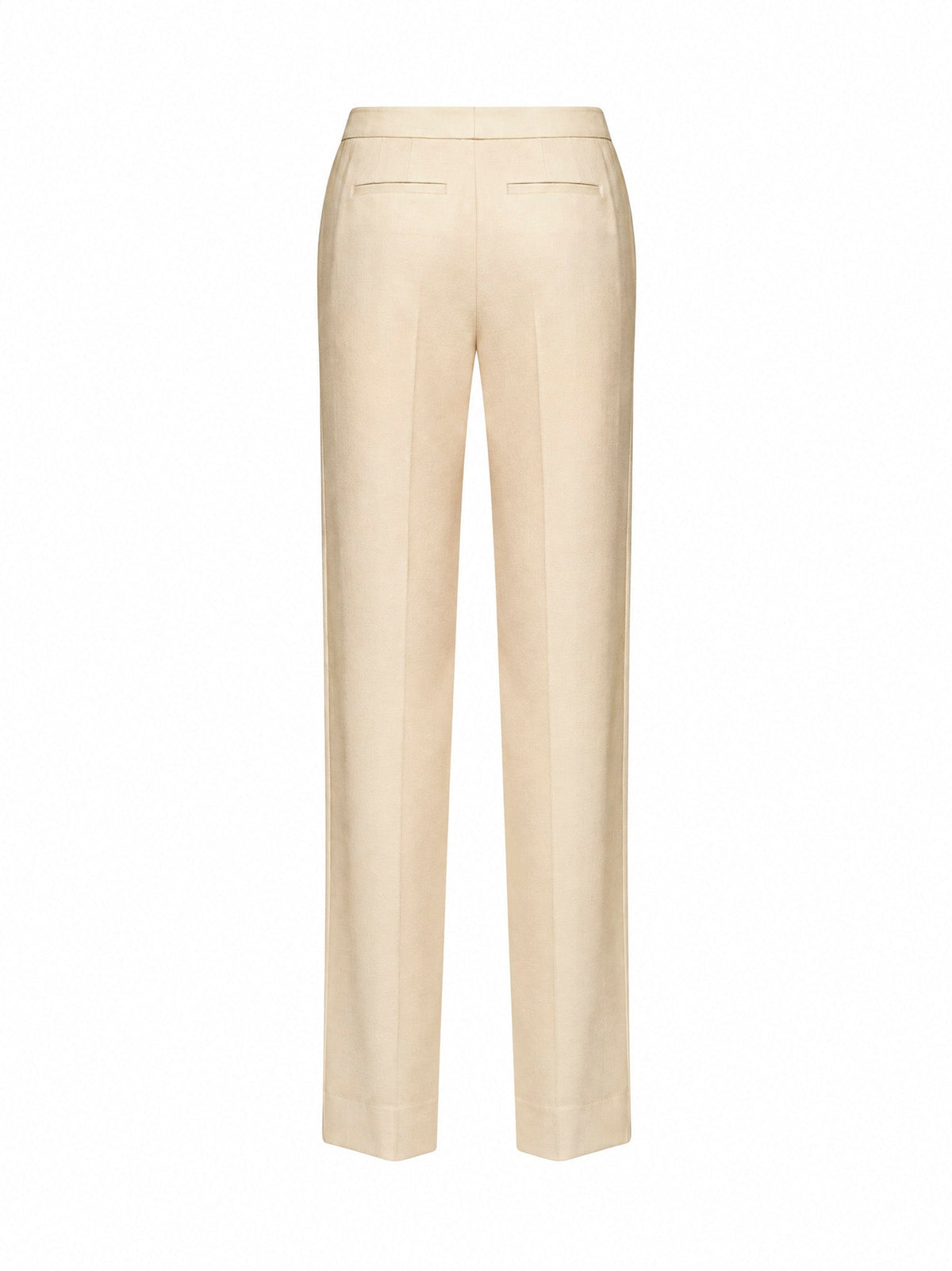 Zimmermann Women Cream Stretch Wool Valiant Straight Trousers ZIMMERMANN