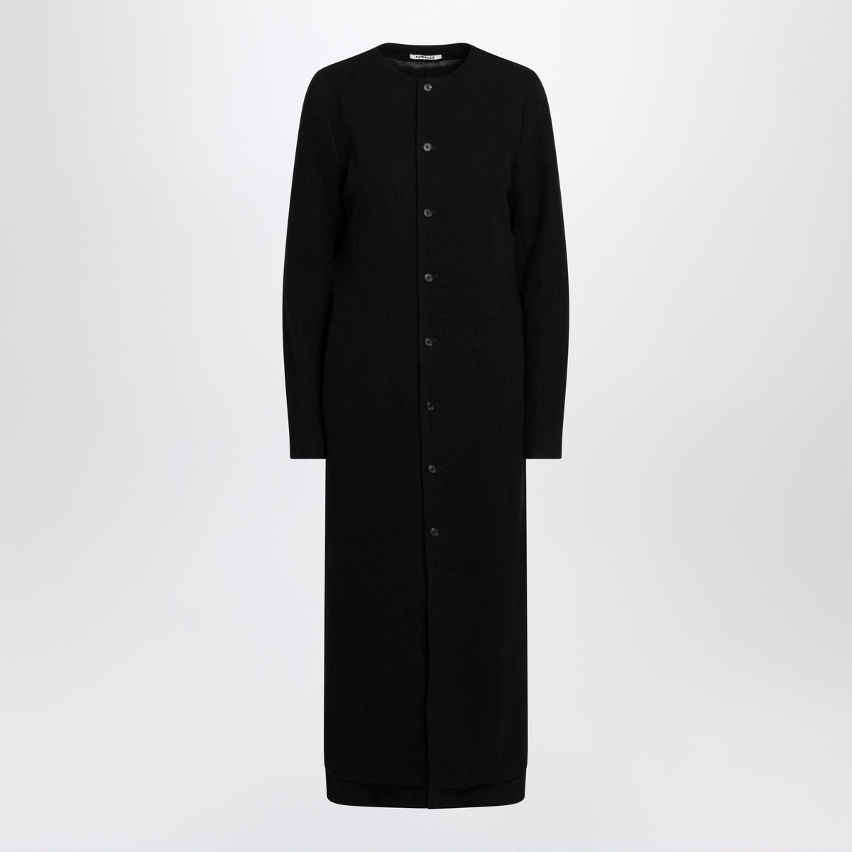 Auralee Black Long-Sleeved Midi Dress In Wool Blend Women AURALEE