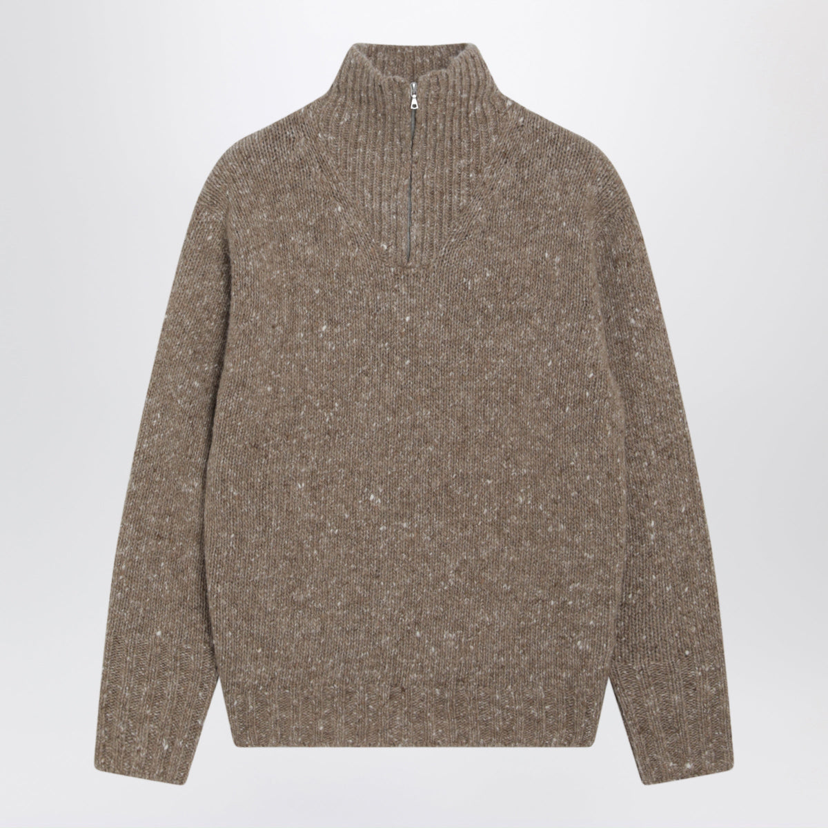 Auralee Brown Melange Sweater In Wool Men AURALEE