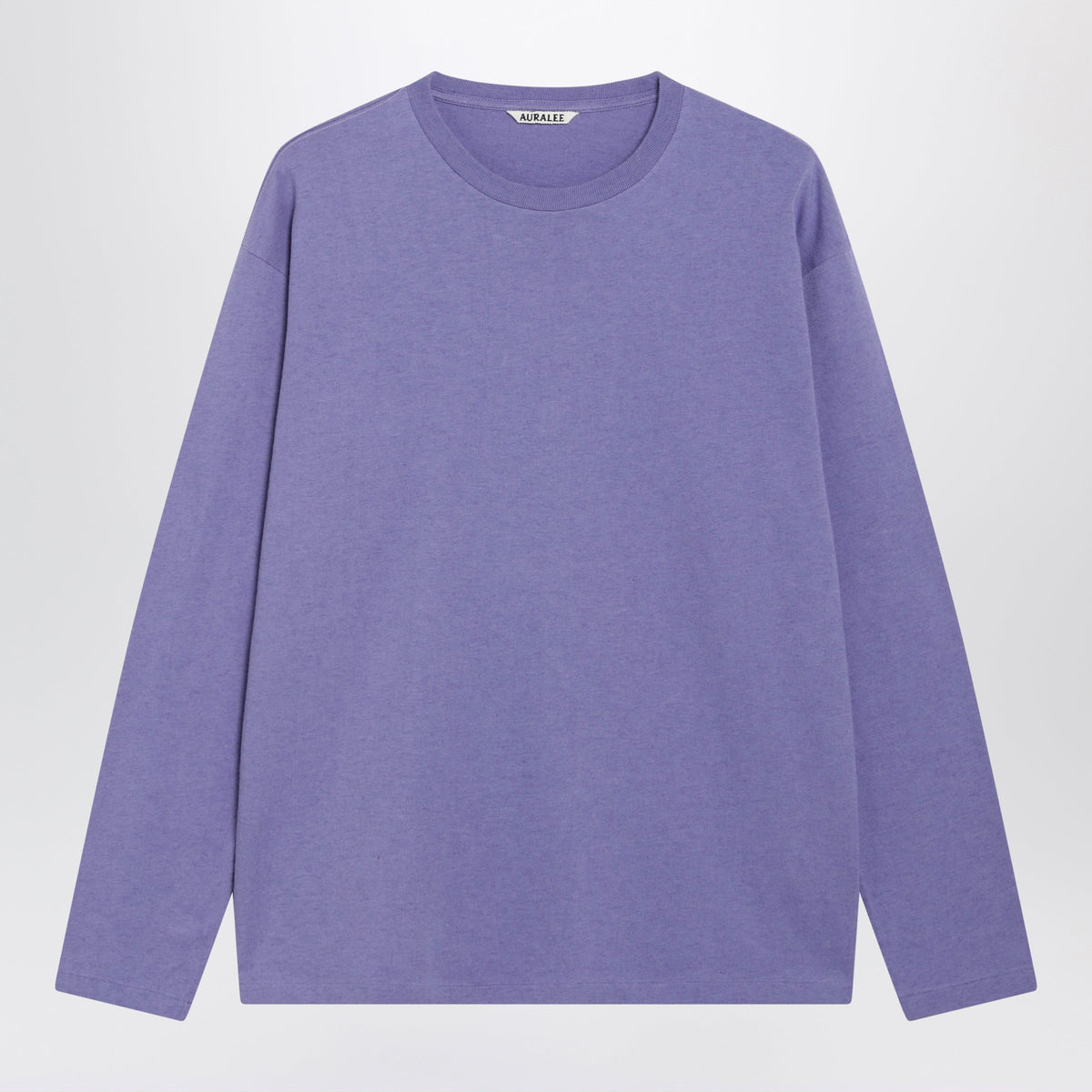 Auralee Purple Long-Sleeved Cotton And Cashmere Sweater Men AURALEE