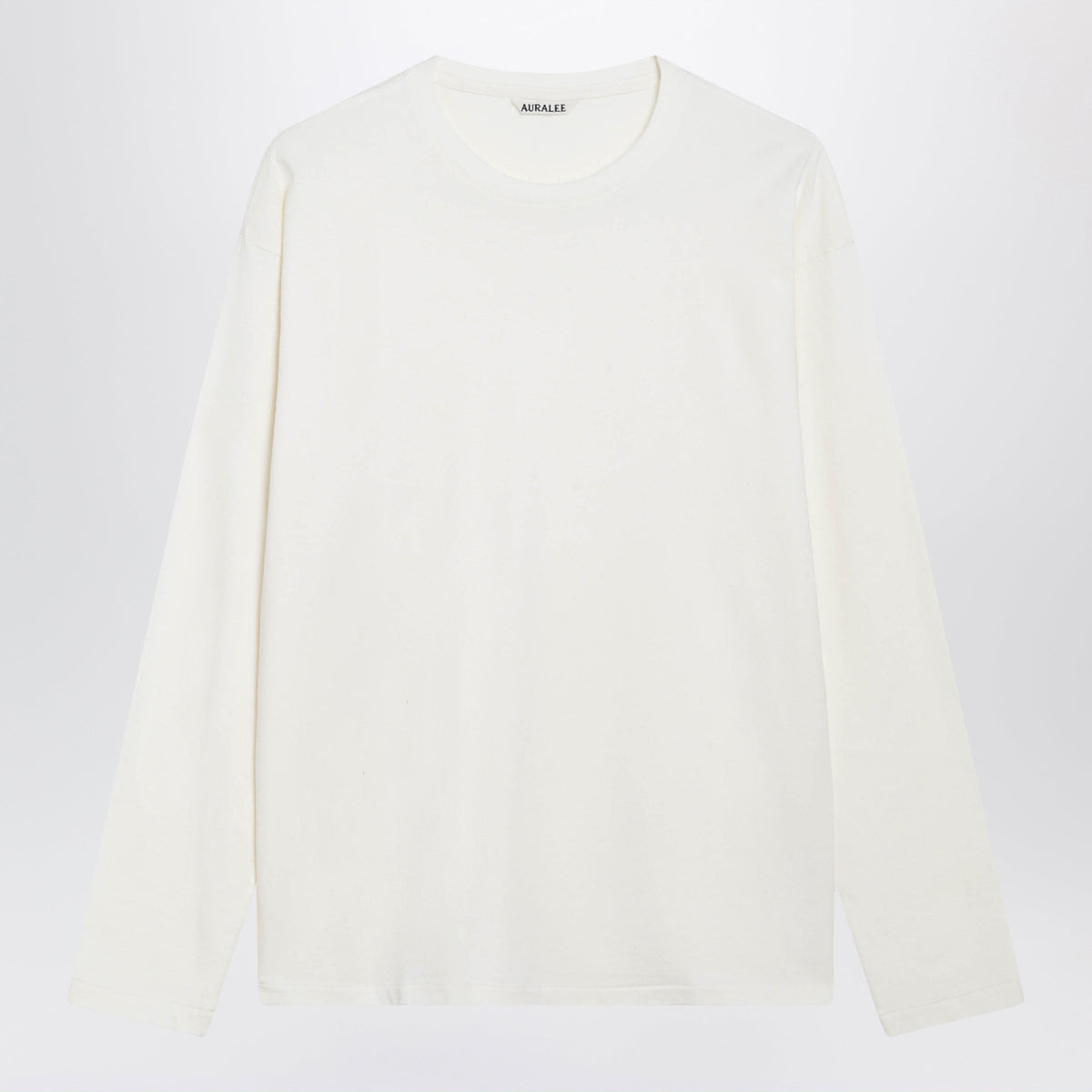 Auralee White Long-Sleeved Cotton And Cashmere T-Shirt Men AURALEE