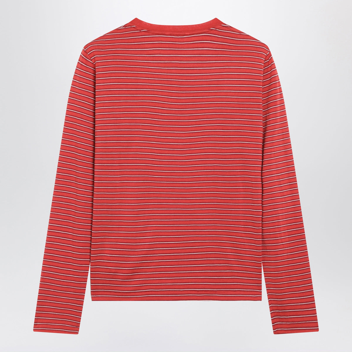 Auralee Red Striped T-Shirt In Wool Women AURALEE