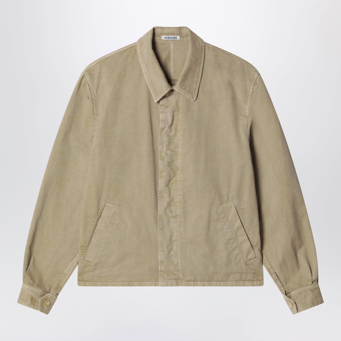 Auralee Garment-Dyed Finx Chino Blouse In Beige Cotton Men AURALEE