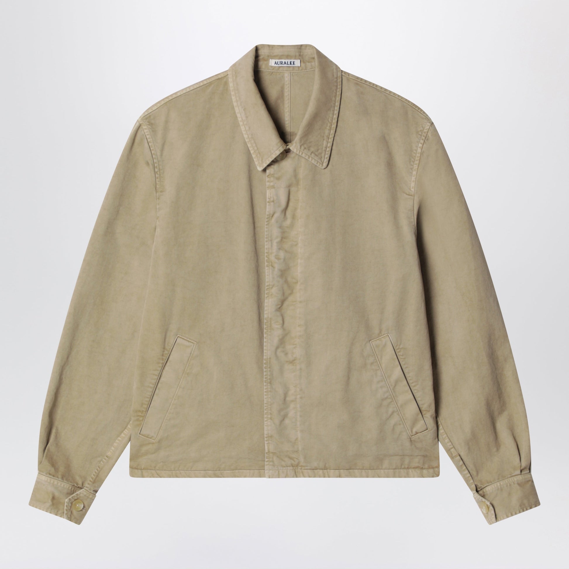 Auralee Garment-Dyed Finx Chino Blouse In Beige Cotton Men AURALEE