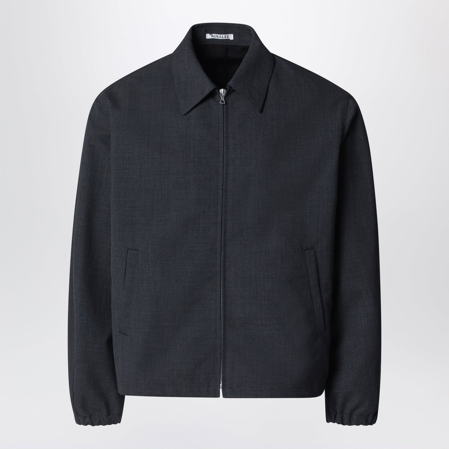 Auralee Anthracite Grey Wool Zip-Up Blouson Men AURALEE