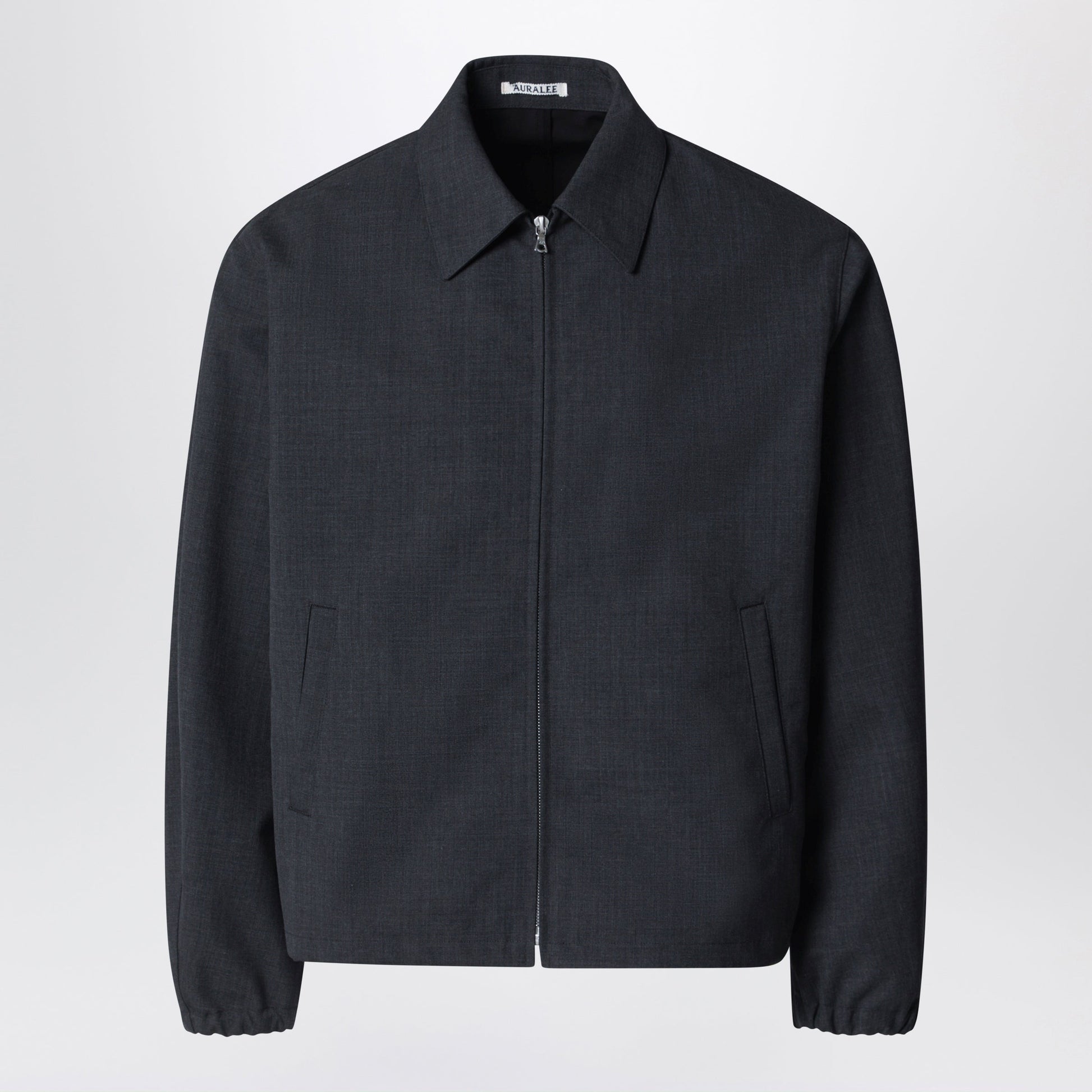 Auralee Anthracite Grey Wool Zip-Up Blouson Men AURALEE