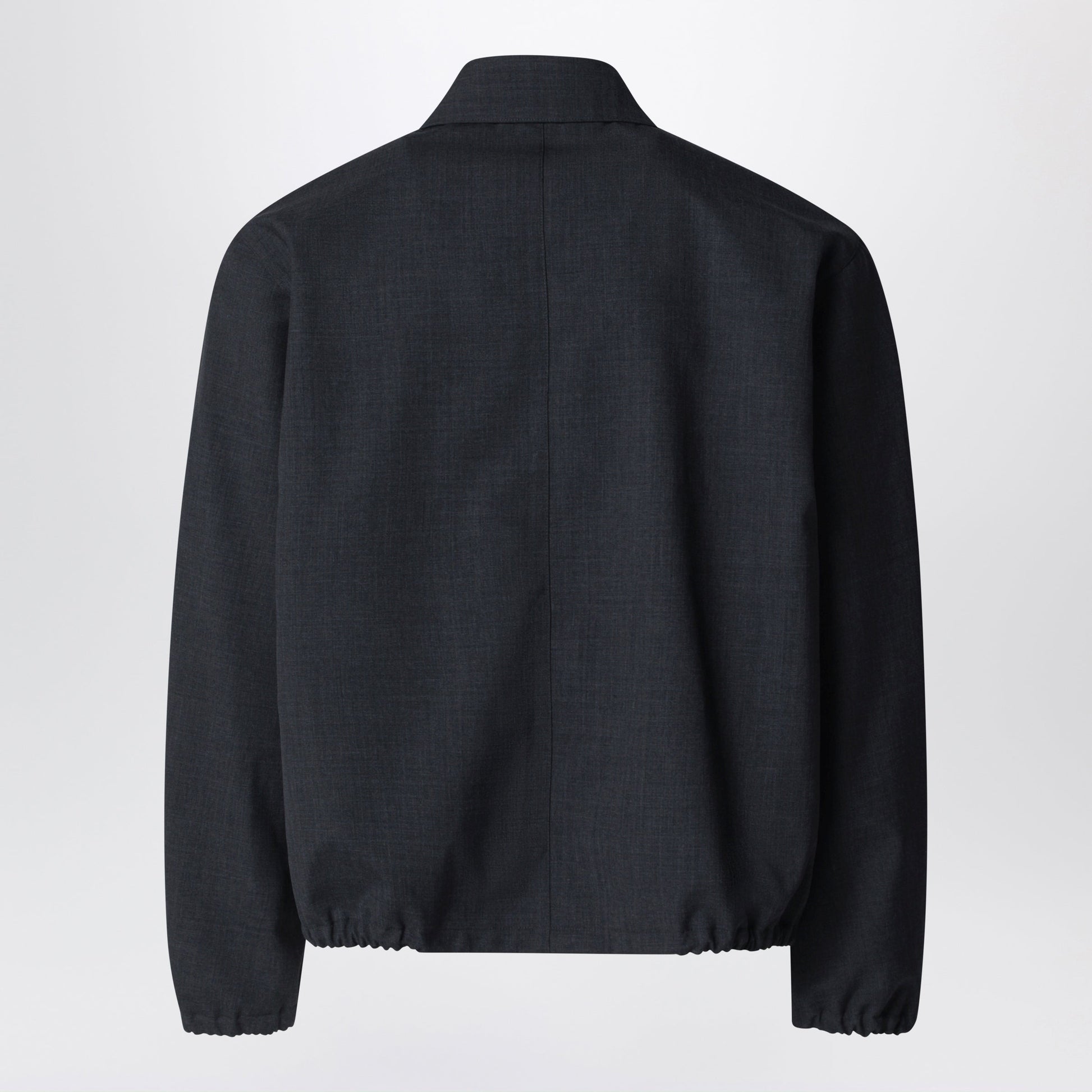 Auralee Anthracite Grey Wool Zip-Up Blouson Men AURALEE