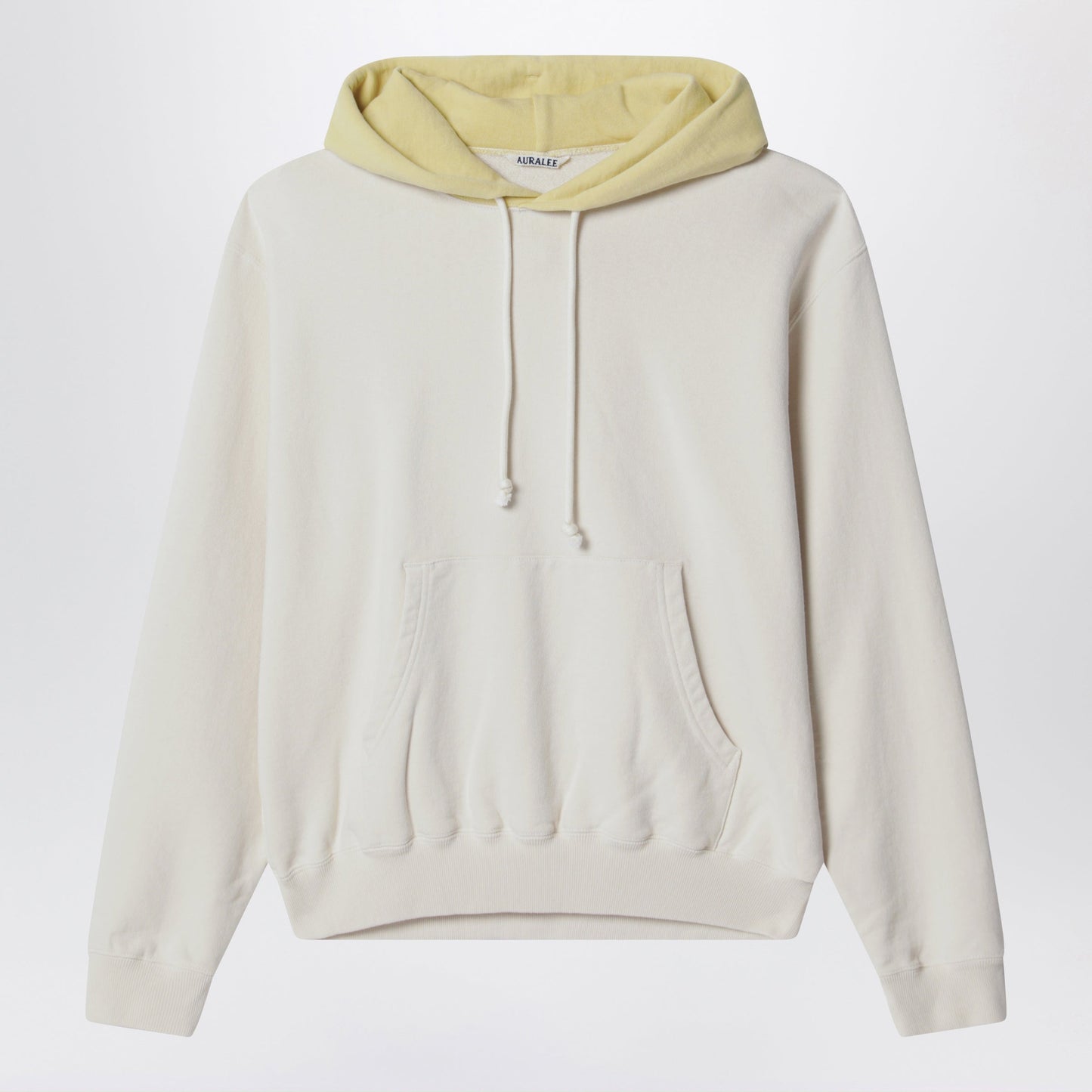 Auralee White/Light Yellow Cotton Sweatshirt Men AURALEE