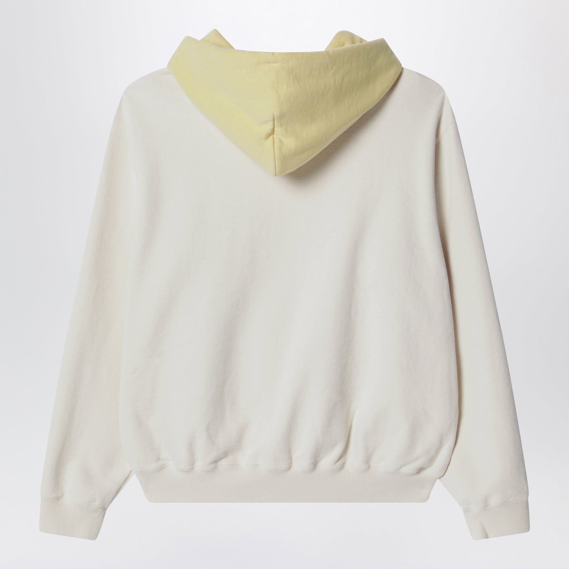 Auralee White/Light Yellow Cotton Sweatshirt Men AURALEE