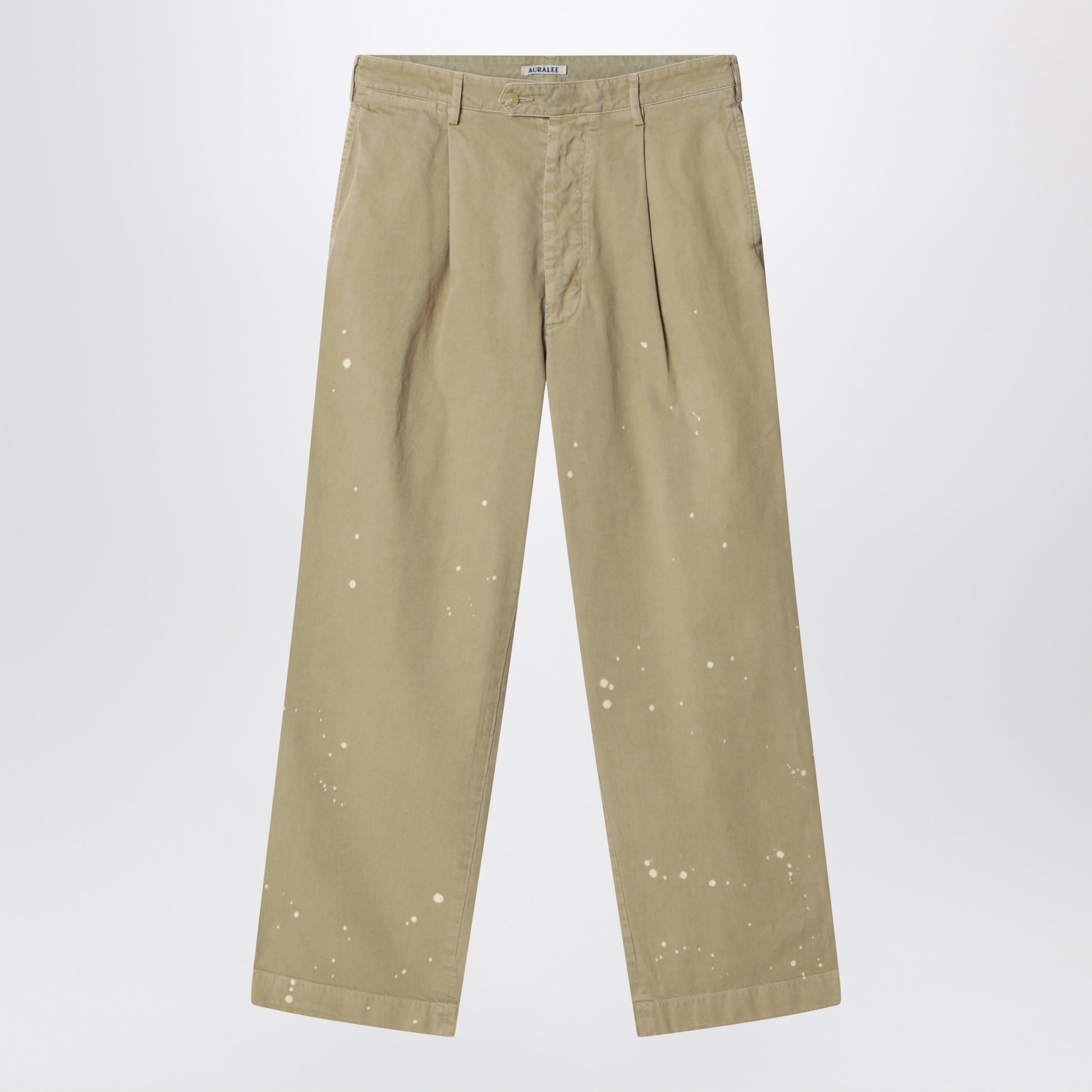 Auralee Beige Finx Cotton Chino Trousers Men AURALEE
