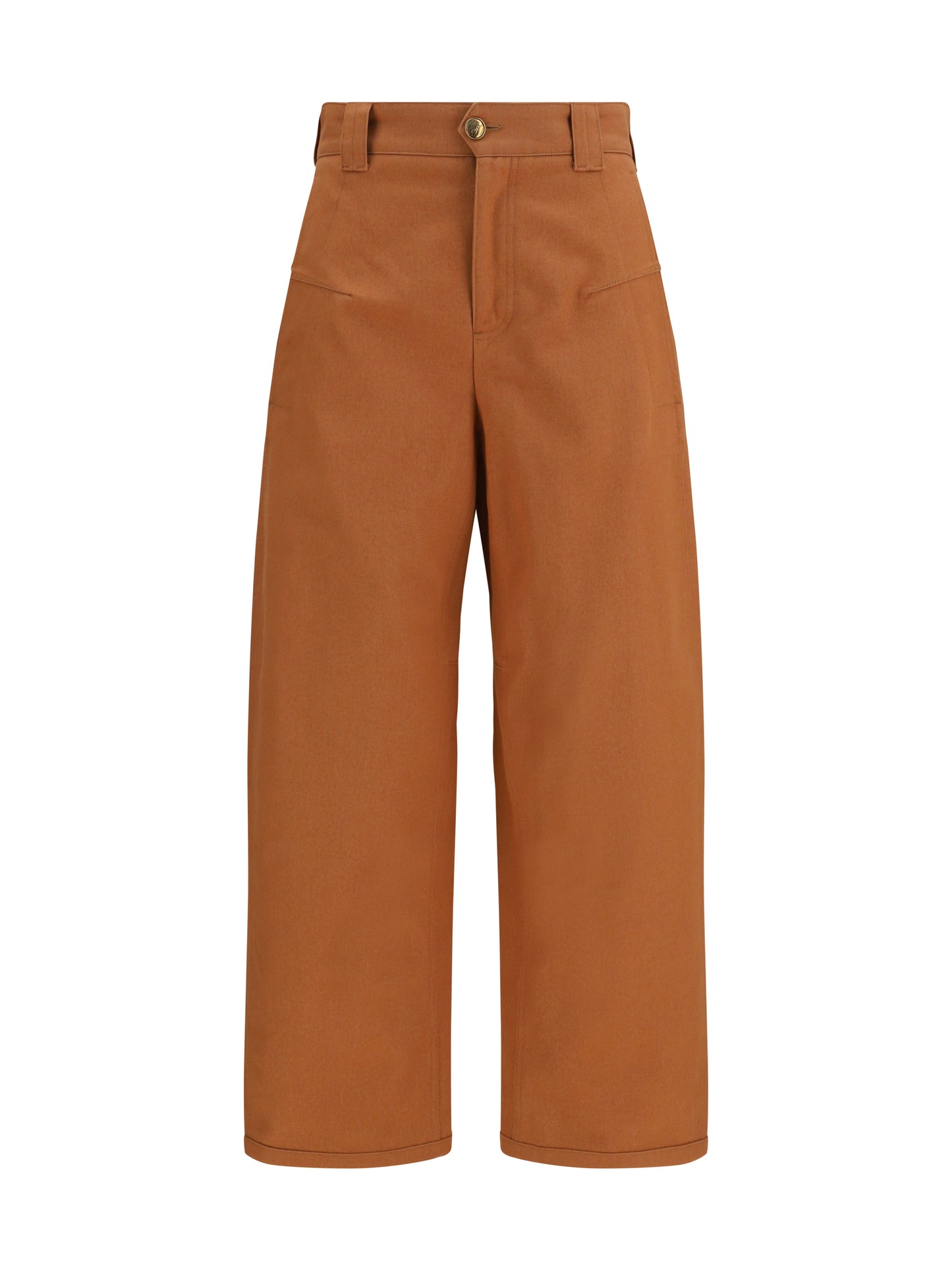 Chloé Women Cotton Canvas Barrel-Leg Pants CHLOE
