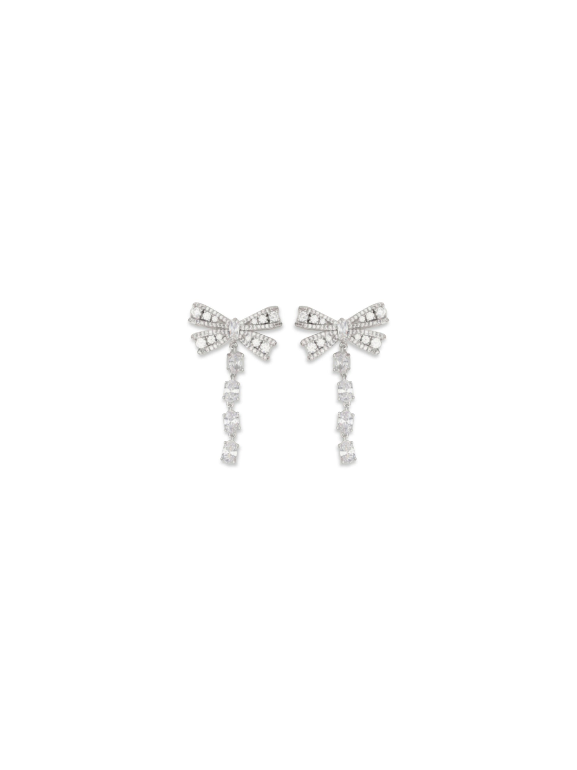 Self-Portrait Women Crystal Bow Drop Earrings SELF-PORTRAIT
