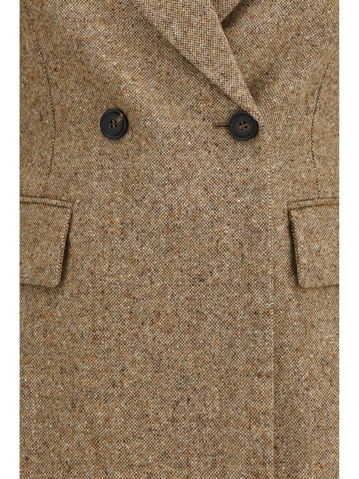 Brunello Cucinelli Women Virgin Wool Donegal Jacket With Monili BRUNELLO CUCINELLI