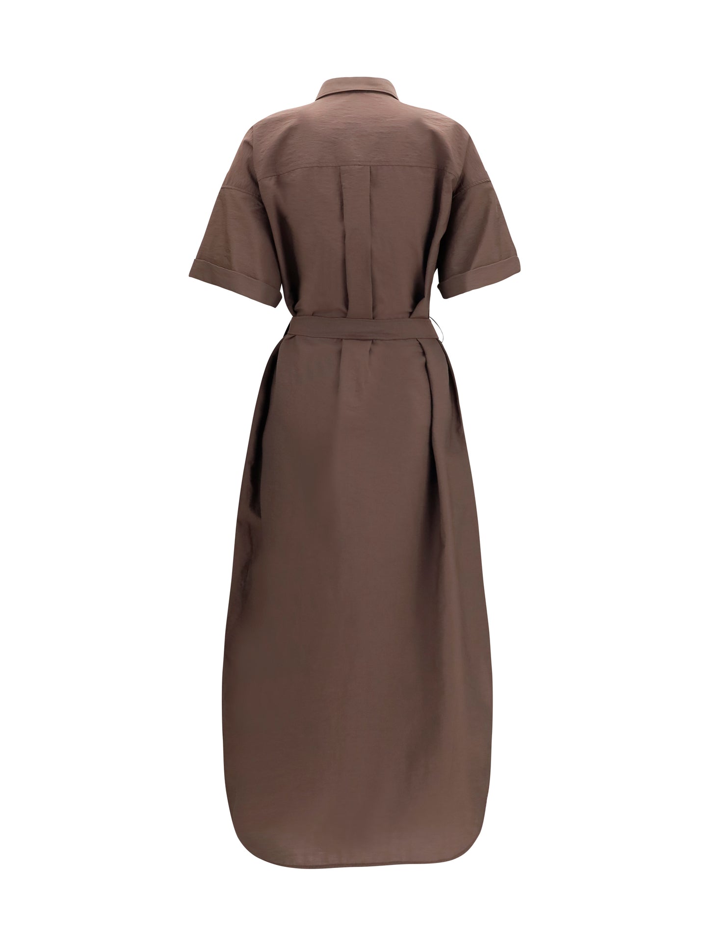 Brunello Cucinelli Women Sequined Shirt Dress With Belt BRUNELLO CUCINELLI