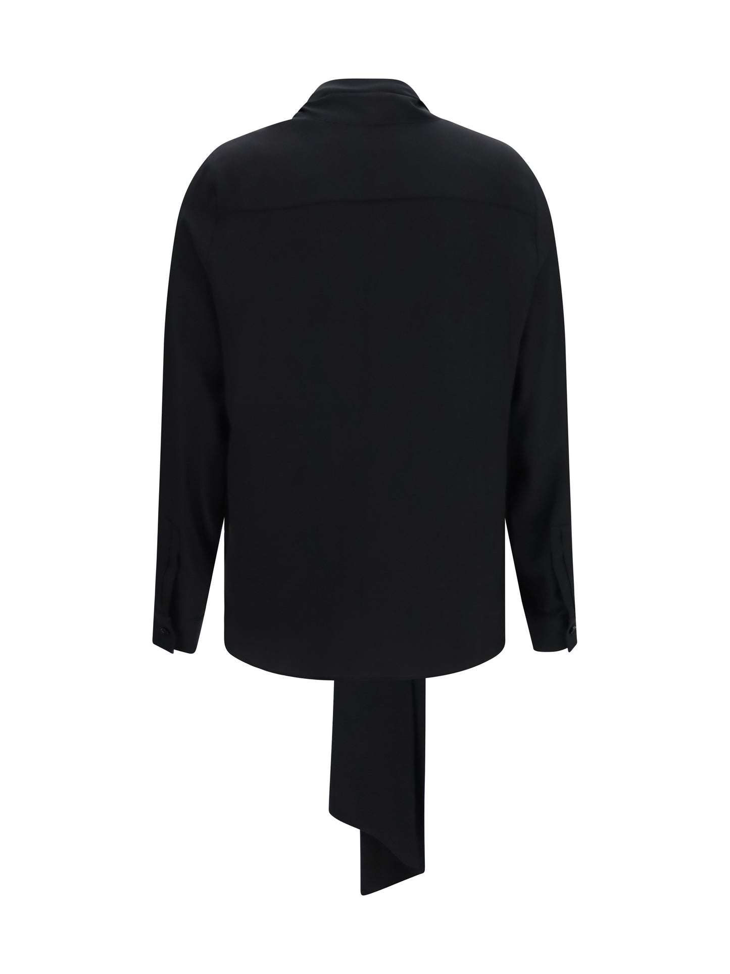 Burberry Women Silk Blouse With Embroidered Logo And Scarf Detail BURBERRY