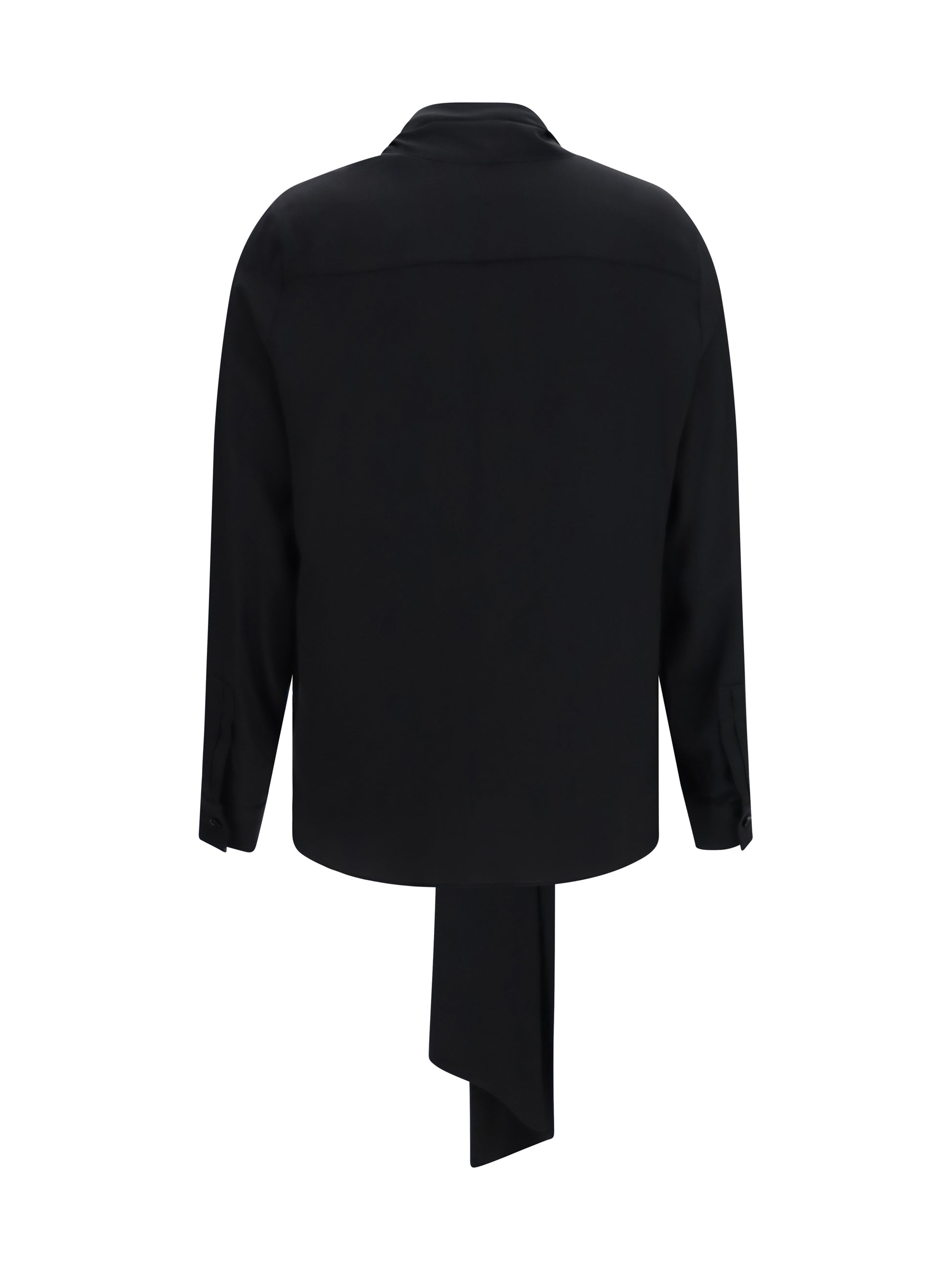Burberry Women Silk Blouse With Embroidered Logo And Scarf Detail BURBERRY
