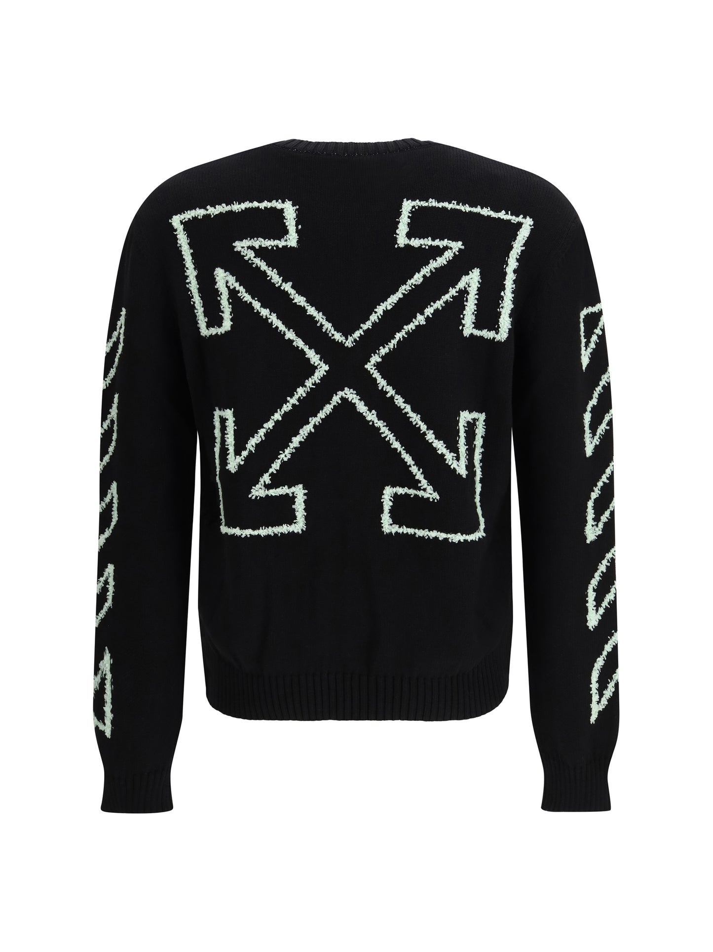 Off-White Men Diagonal Arrow Fuzzy Sweater OFF-WHITE