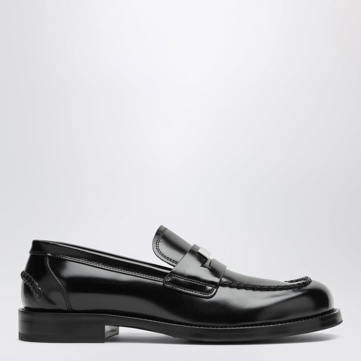 Dolce&Gabbana Black Calfskin Moccasin Men DOLCE & GABBANA