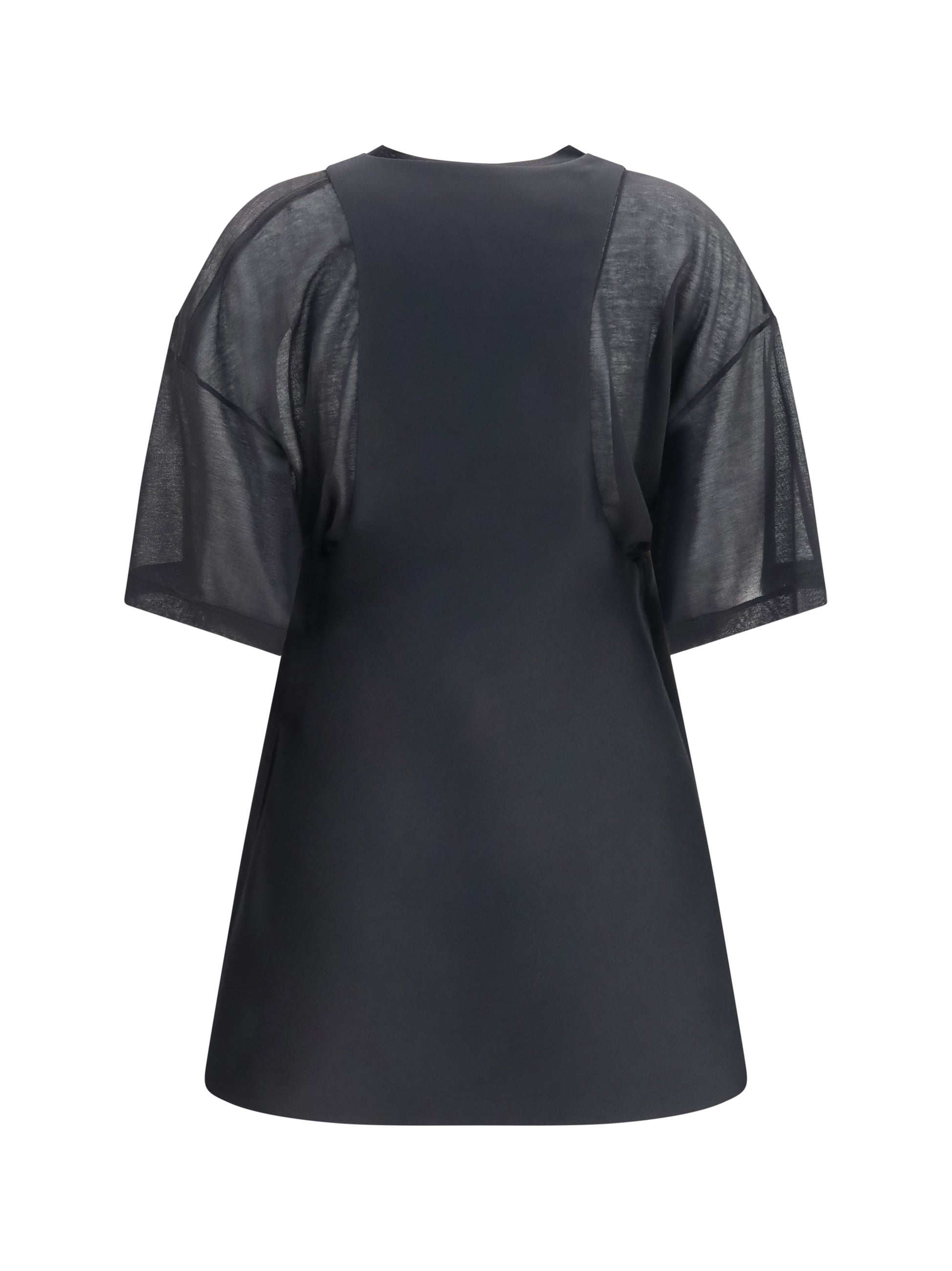 Balenciaga Women Hybrid Dress With Sheer T-Shirt BALENCIAGA