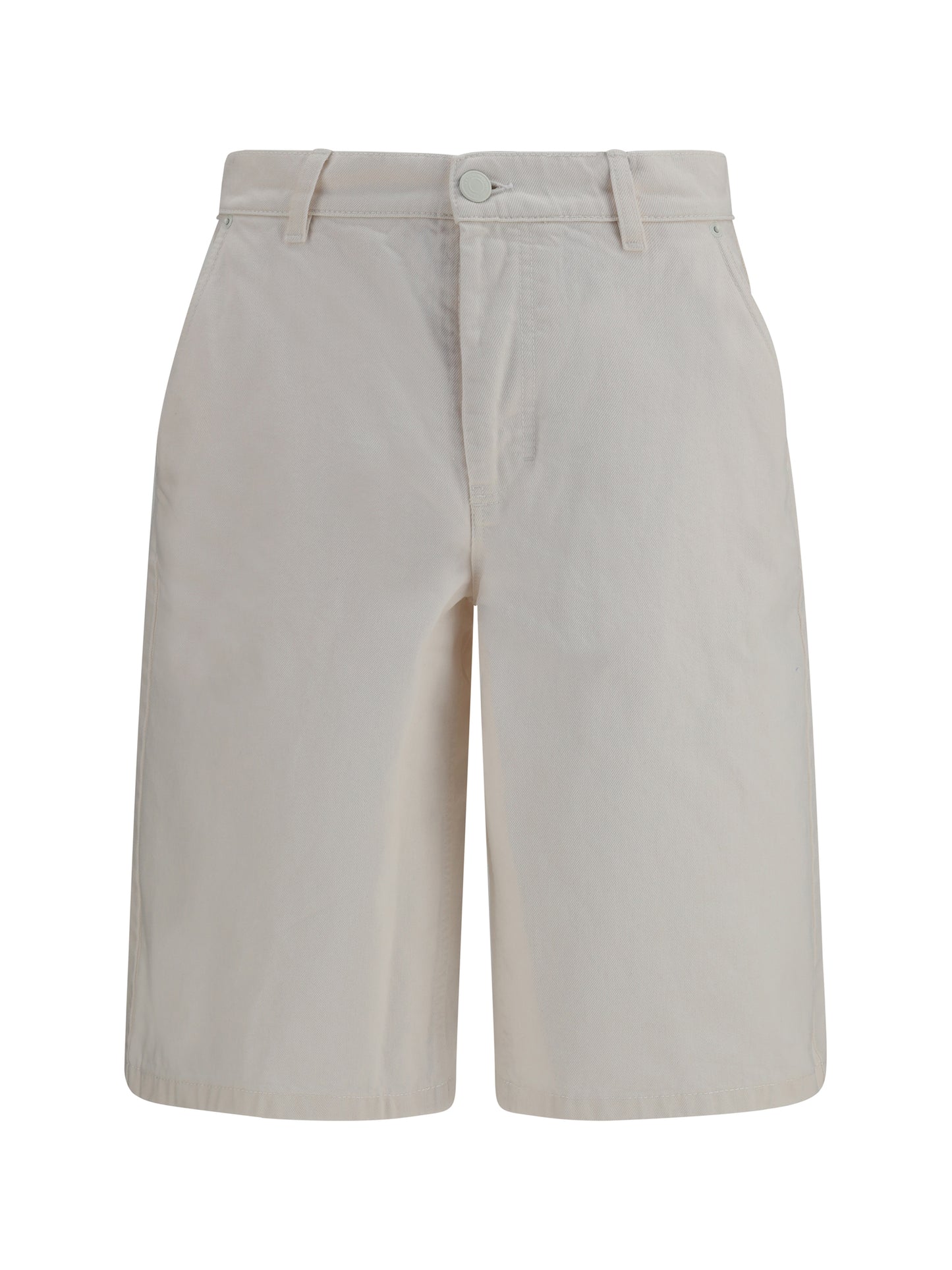 Ami Paris Men Wide Twill Cotton Shorts AMI PARIS