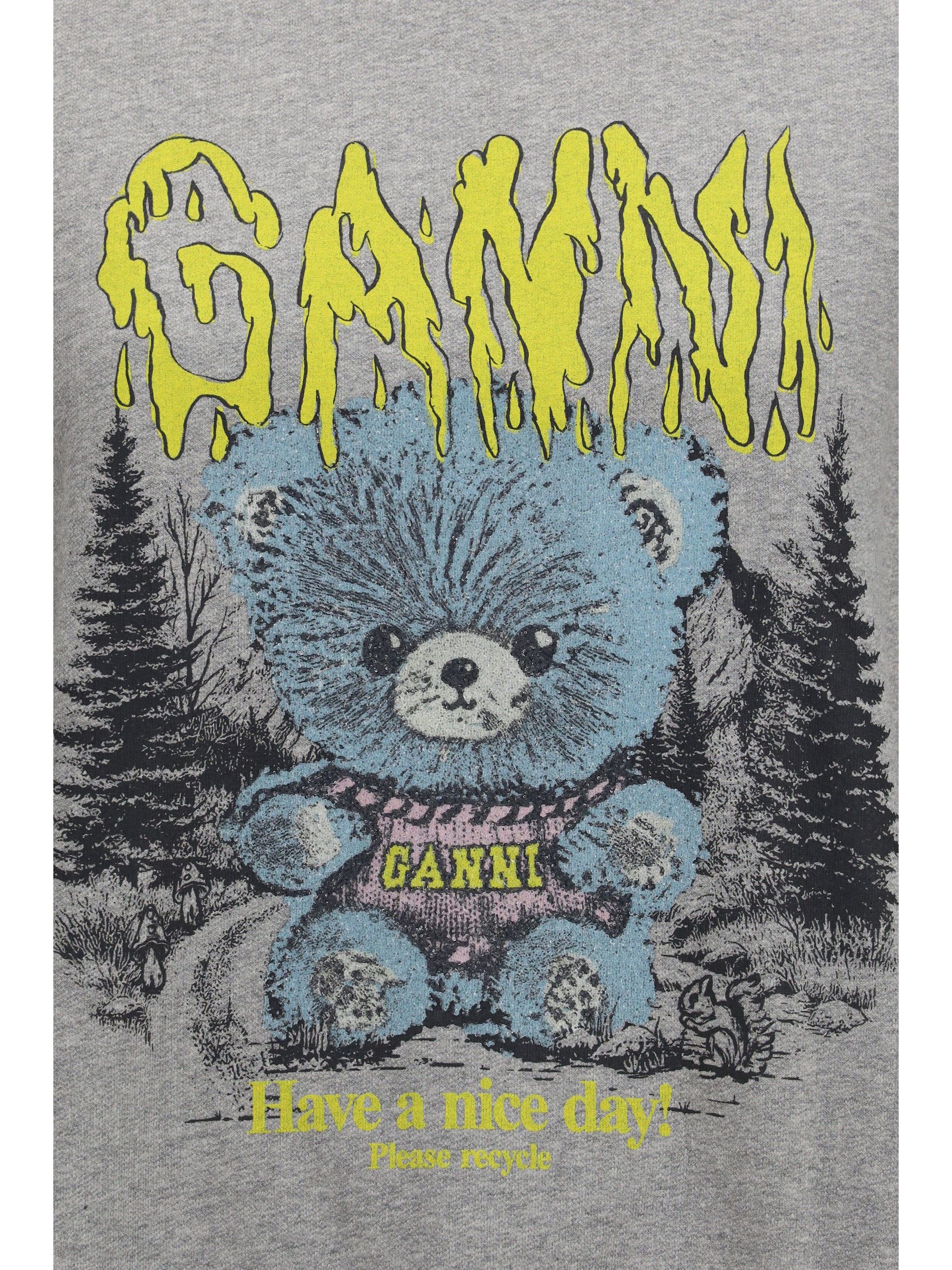 Ganni Women Isoli Teddy Forest Sweatshirt GANNI