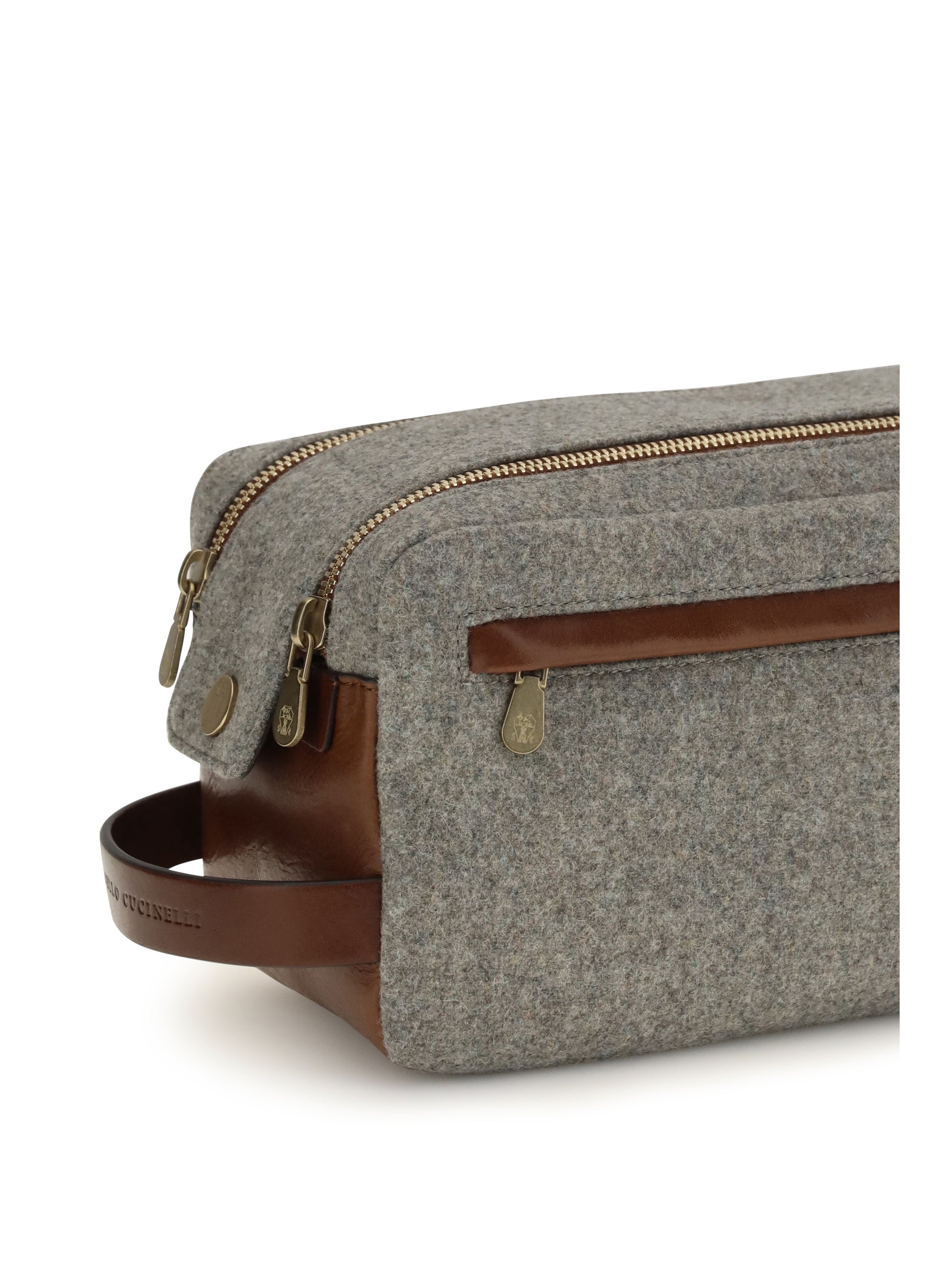 Brunello Cucinelli Men Wool Beauty Case BRUNELLO CUCINELLI