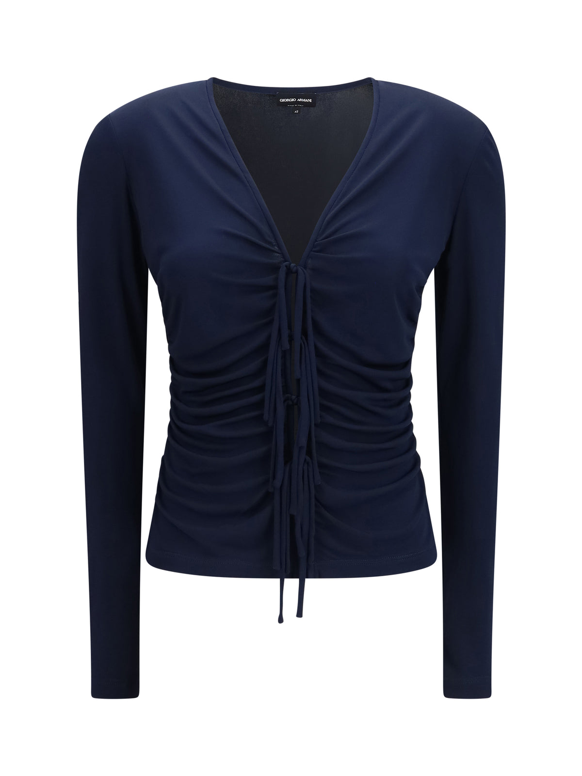 Giorgio Armani Women V-Neck Viscose Jersey Top GIORGIO ARMANI