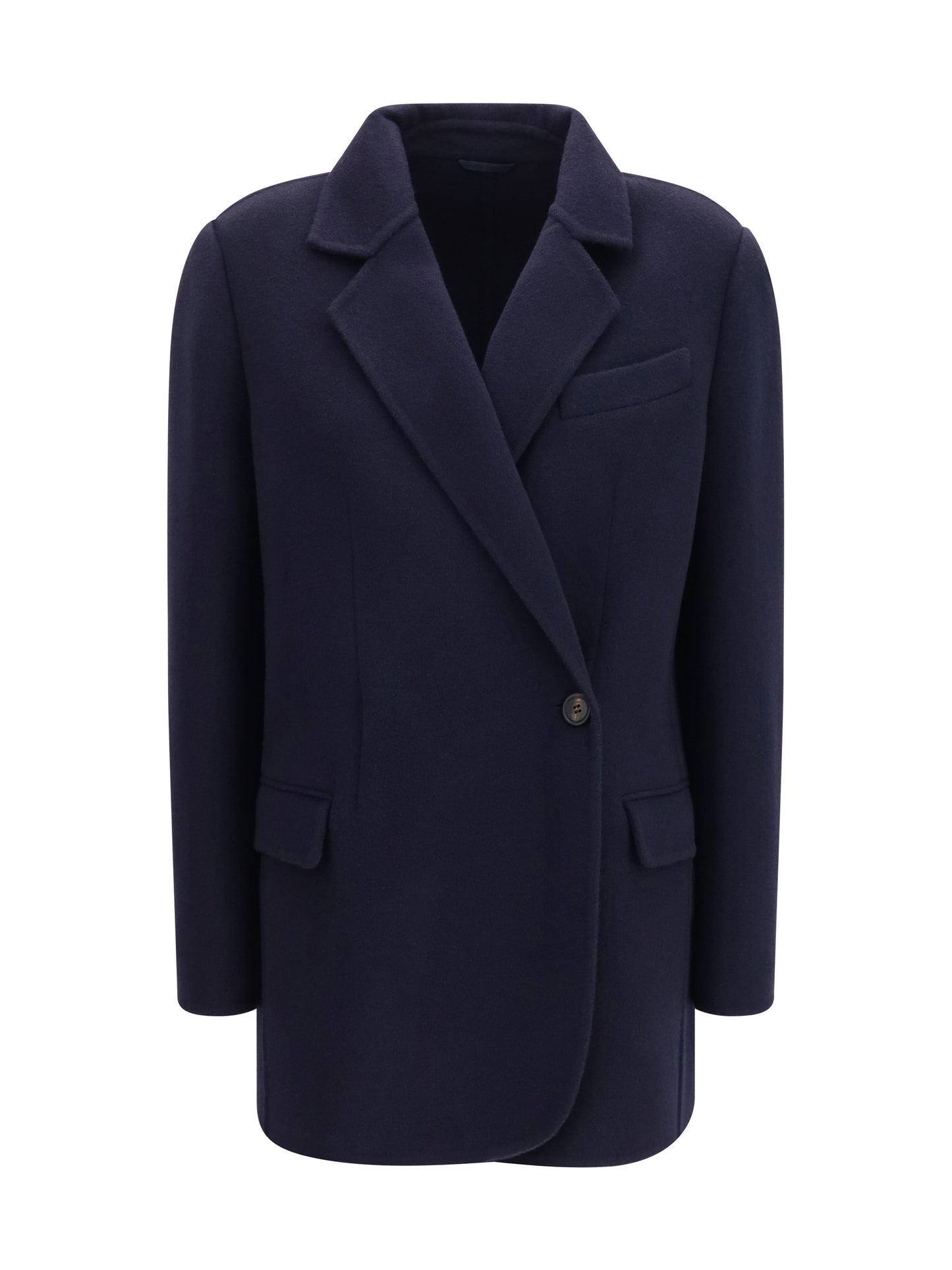 Brunello Cucinelli Women Single-Breasted Wool And Cashmere Jacket BRUNELLO CUCINELLI