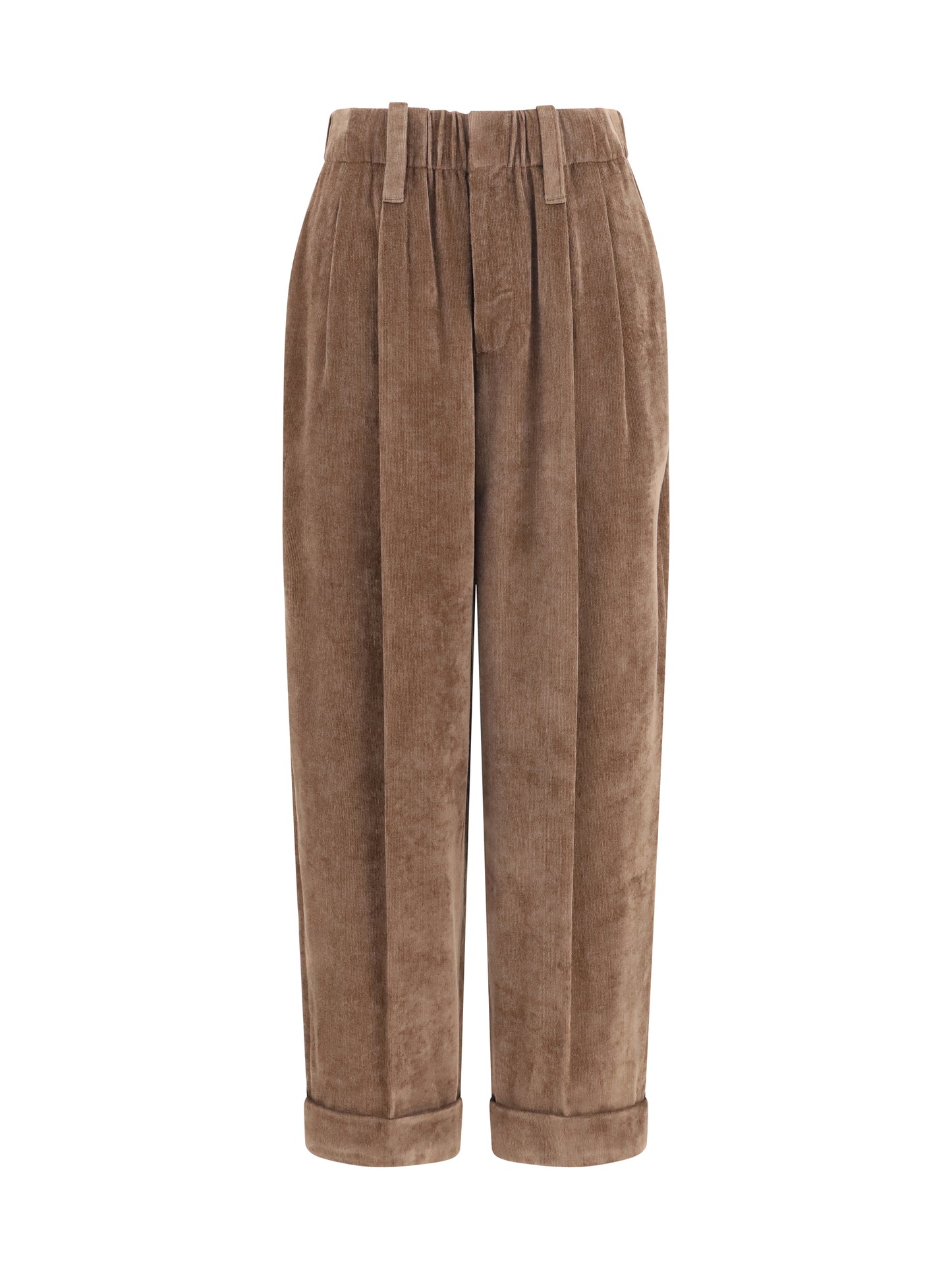 Brunello Cucinelli Women Elasticated Viscose And Cashmere Pants BRUNELLO CUCINELLI