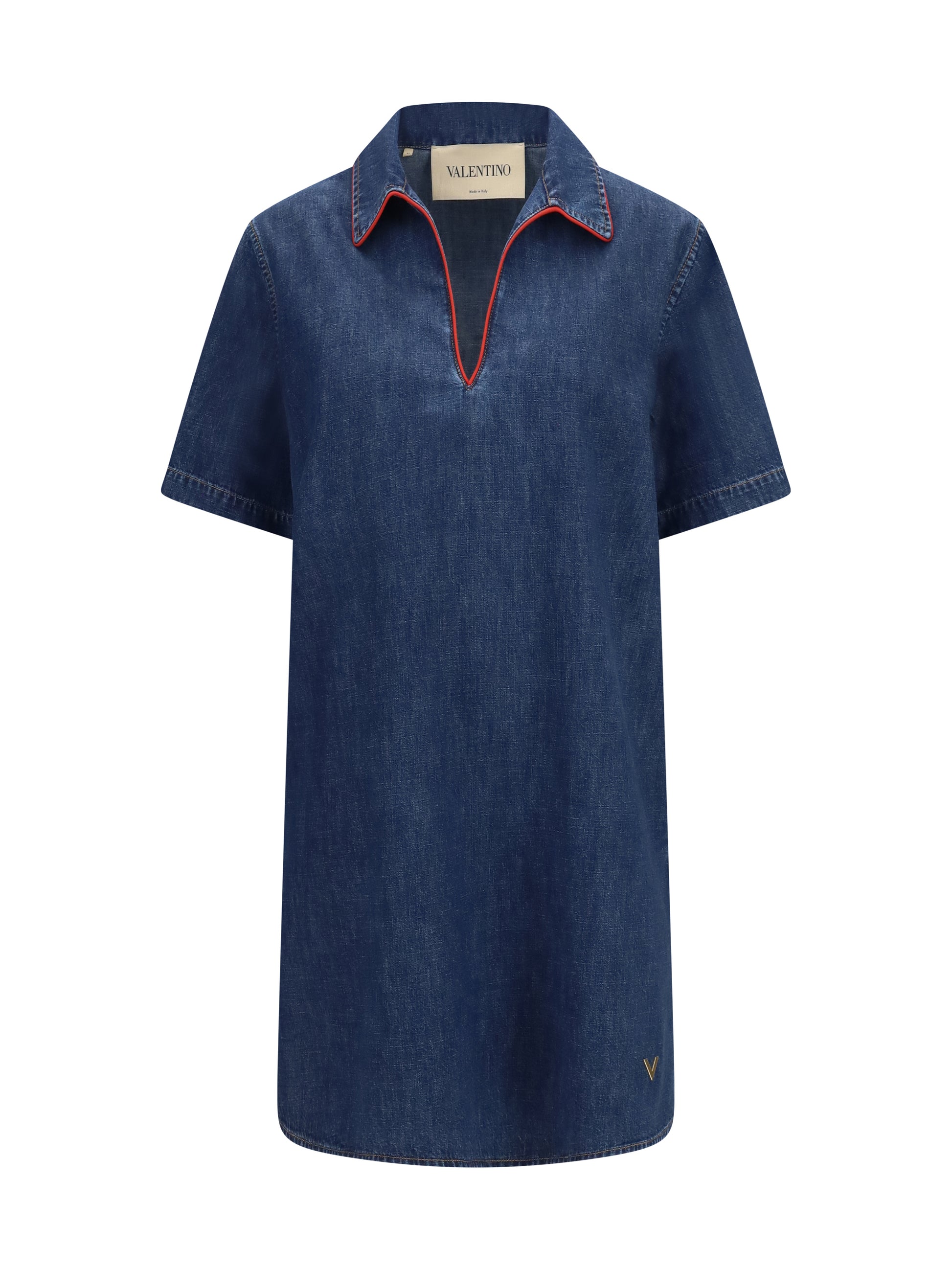 Valentino Women Chambray Denim Dress VALENTINO