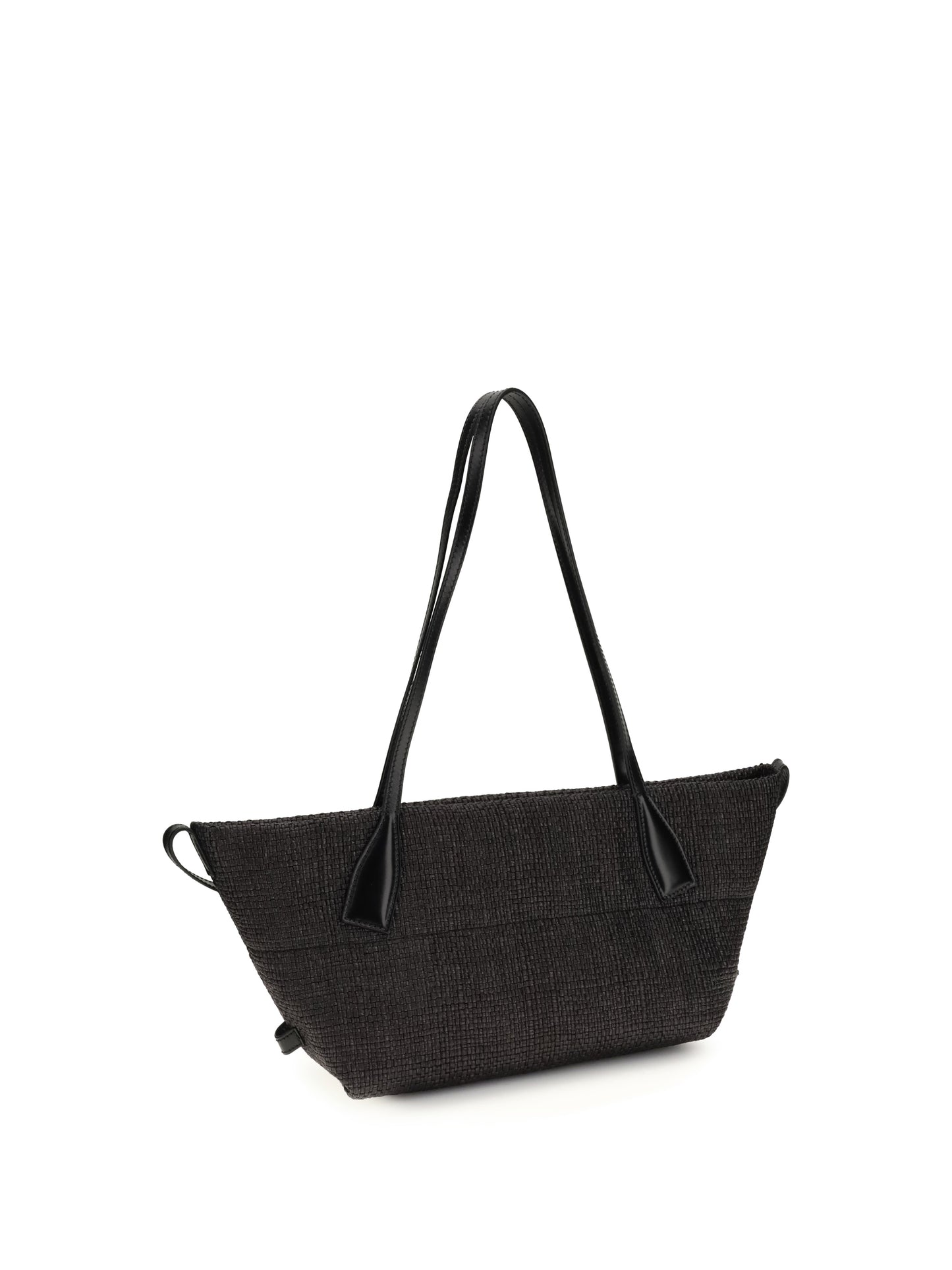 Balmain Women Calfskin And Raffia Track Shoulder Bag BALMAIN