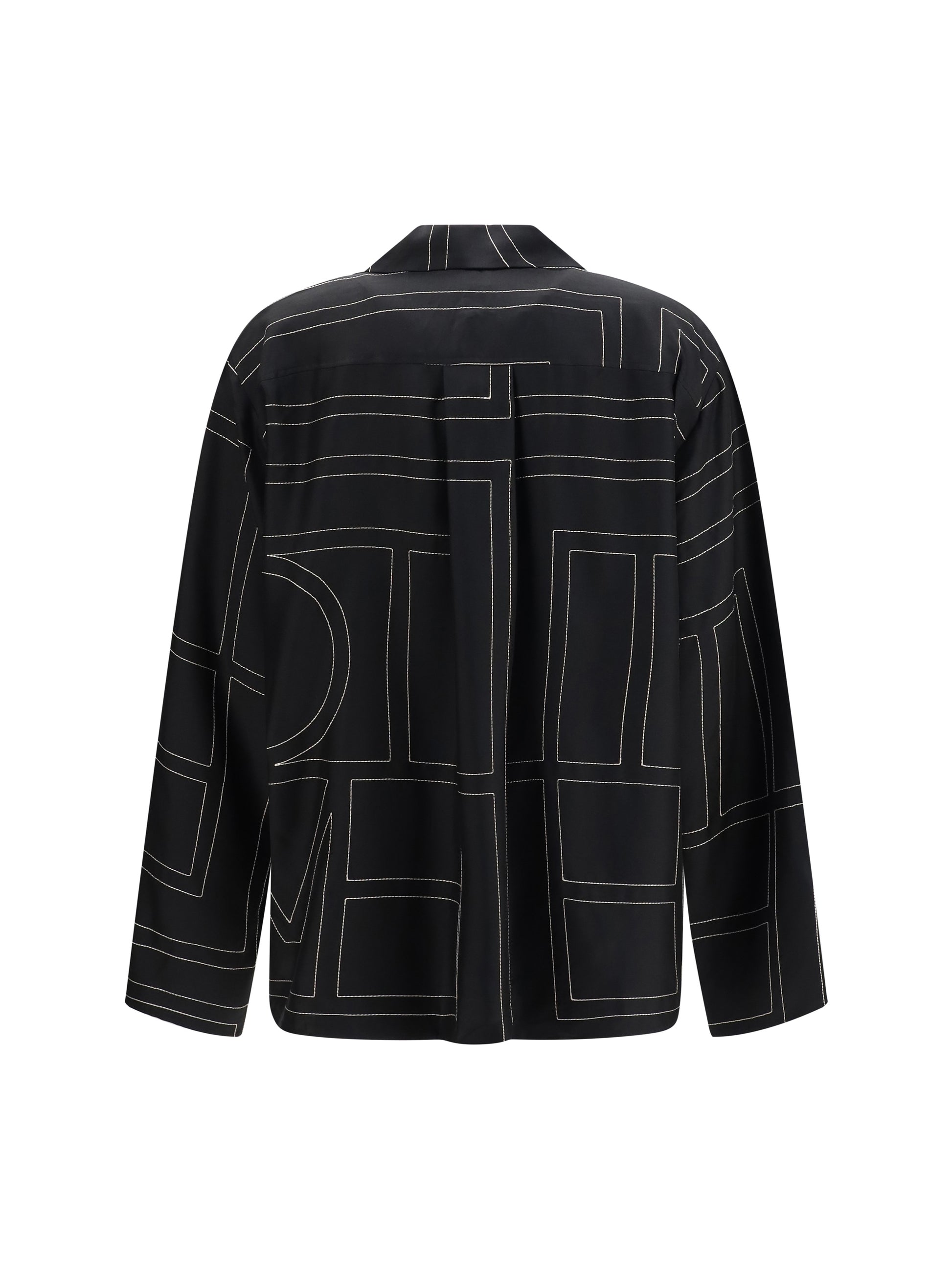 Toteme Women Silk Shirt With All-Over Monogram TOTEME