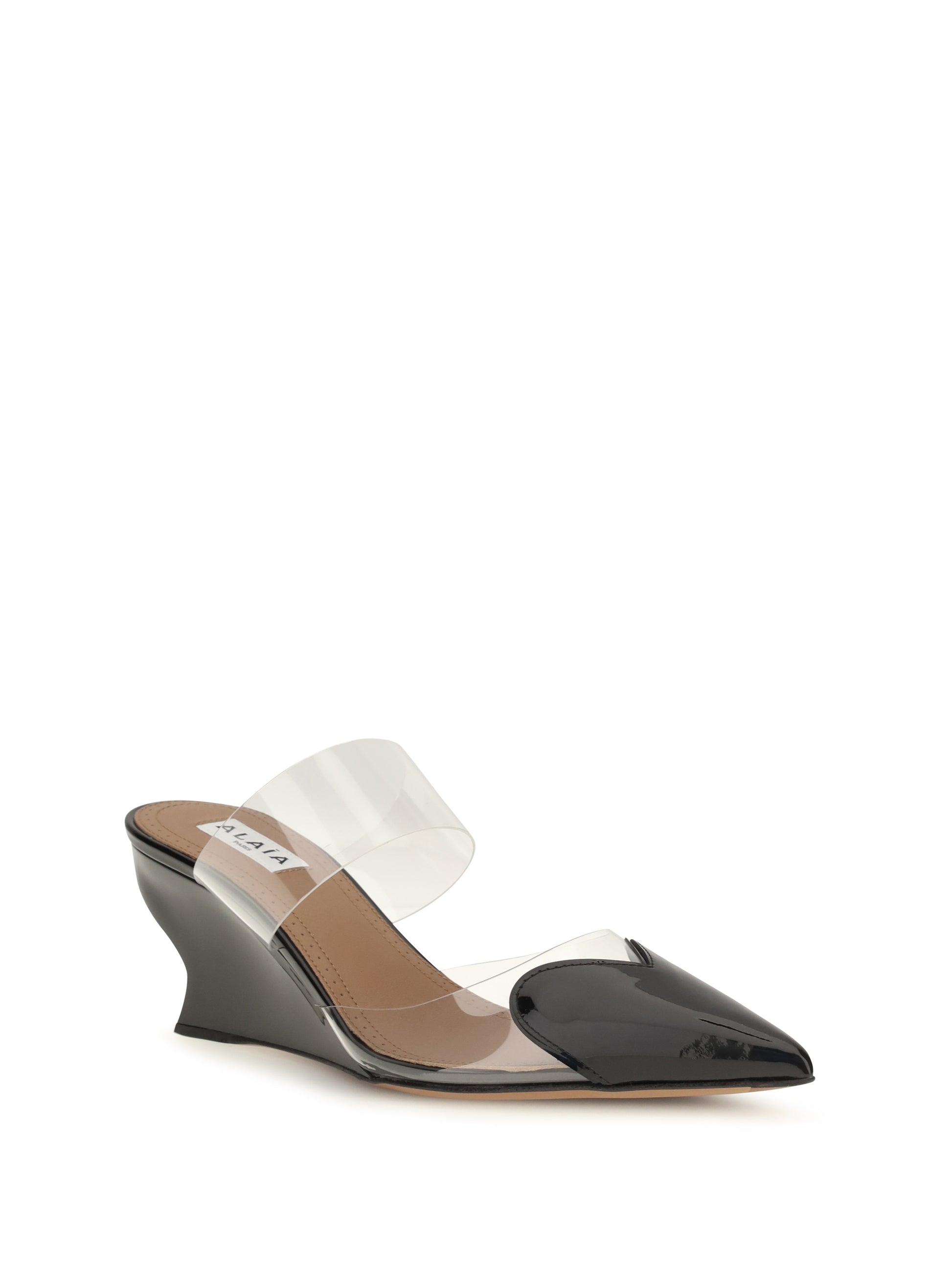 Alaïa Women Le Coeur Patent Leather Mules ALAIA
