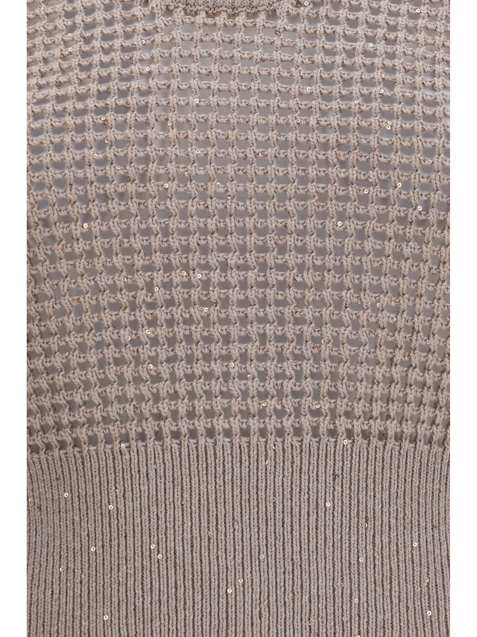 Brunello Cucinelli Women Perforated Sequin Tank Top BRUNELLO CUCINELLI