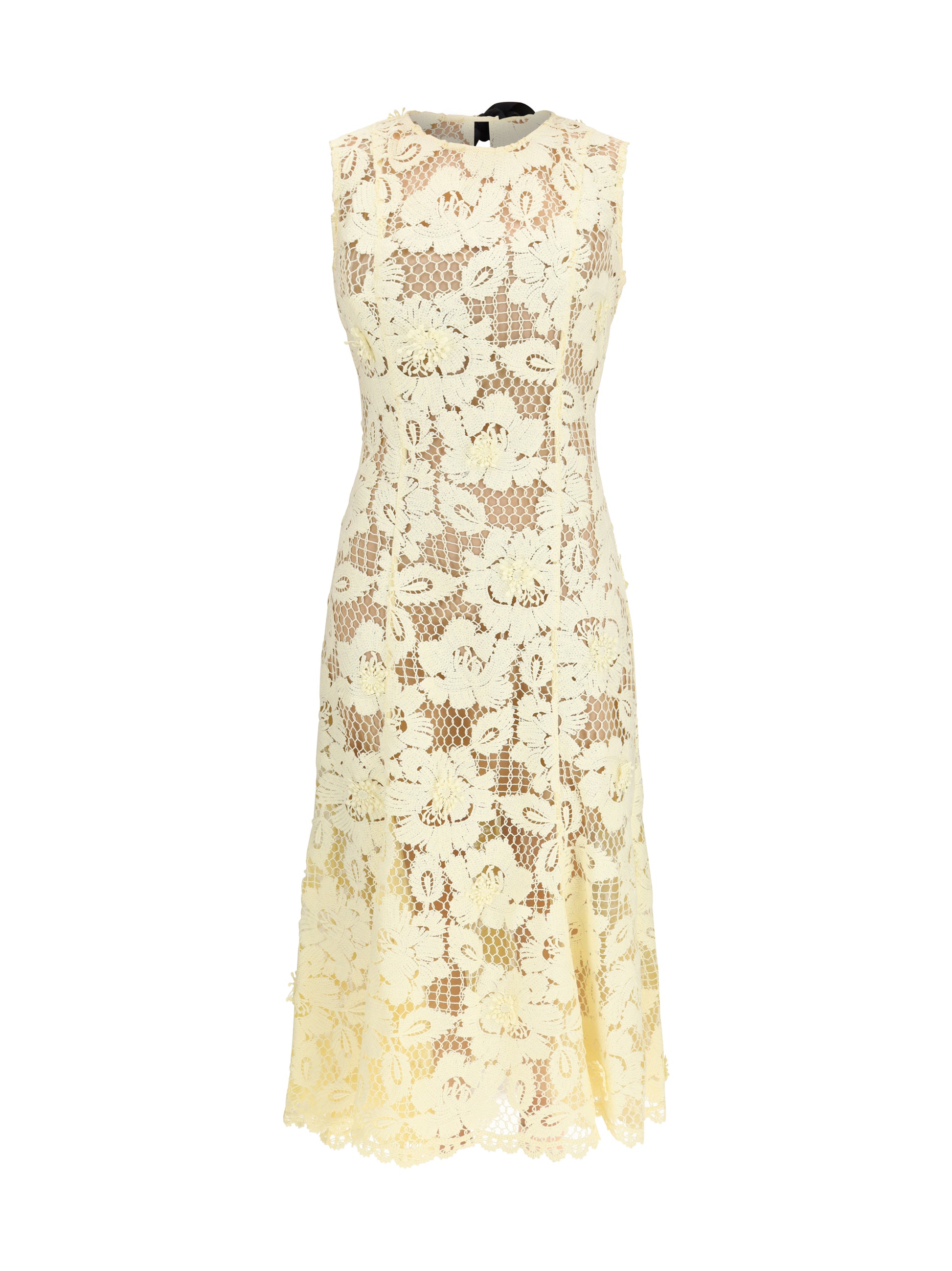 Self-Portrait Women Crochet Lace Midi Dress SELF-PORTRAIT