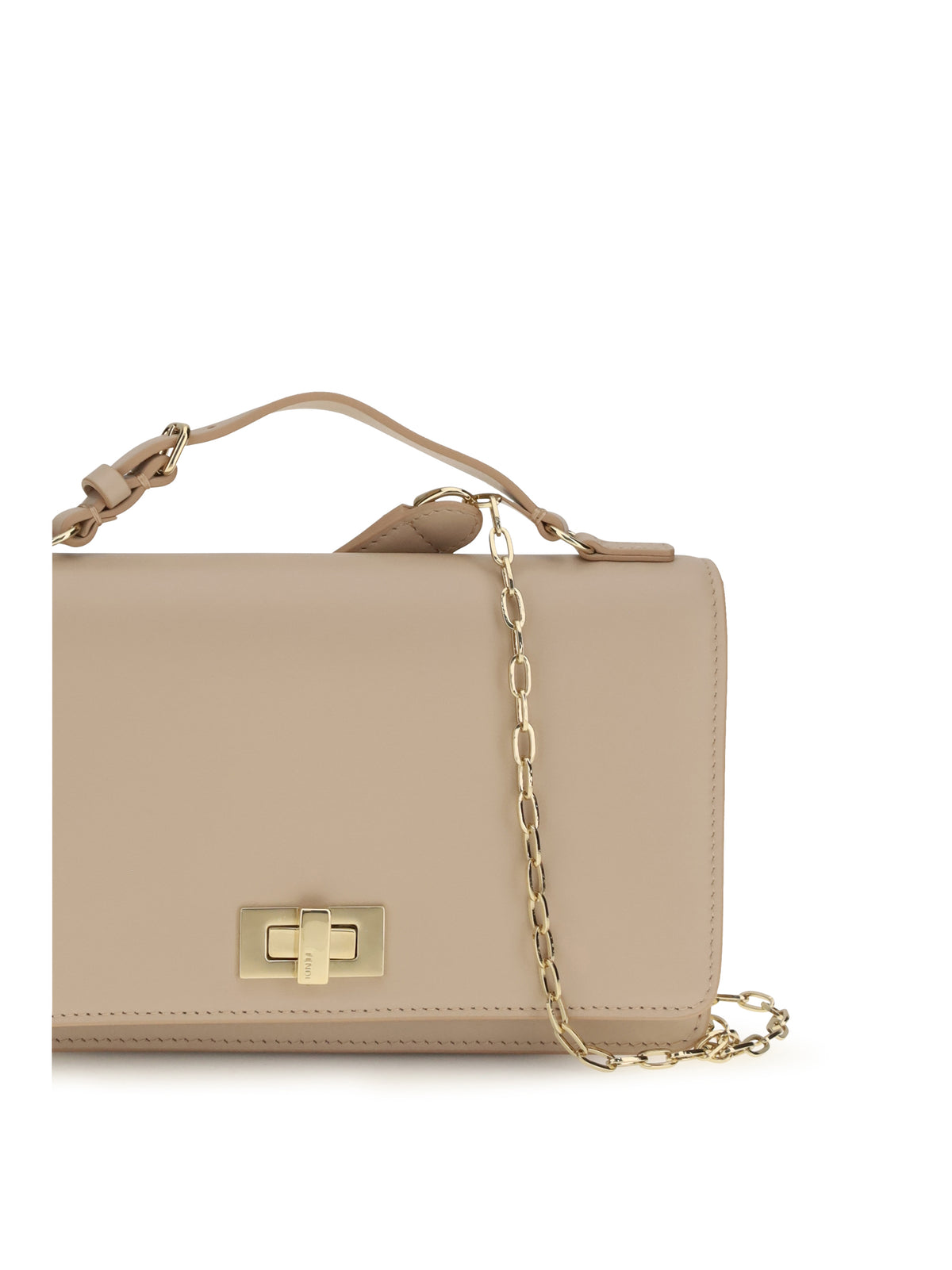 Fendi Women Peekaboo Leather Chain Wallet FENDI