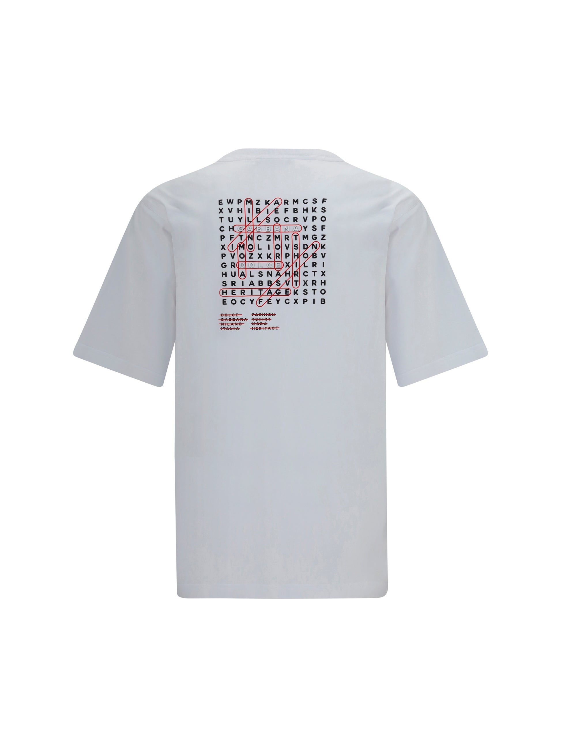 Dolce & Gabbana Men Cotton T-Shirt With Back Print DOLCE & GABBANA
