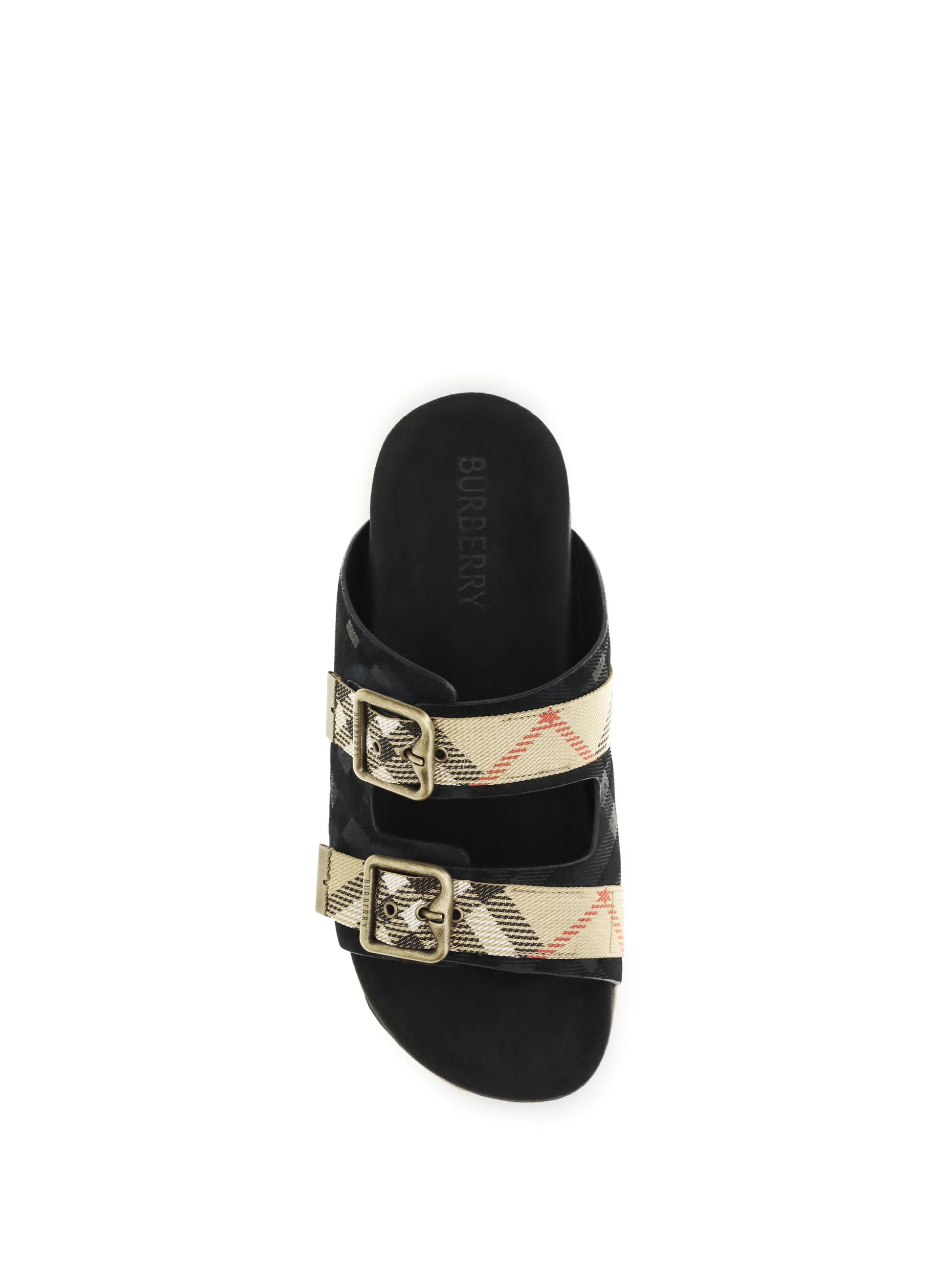 Burberry Women Urchin Suede Check Sandals BURBERRY