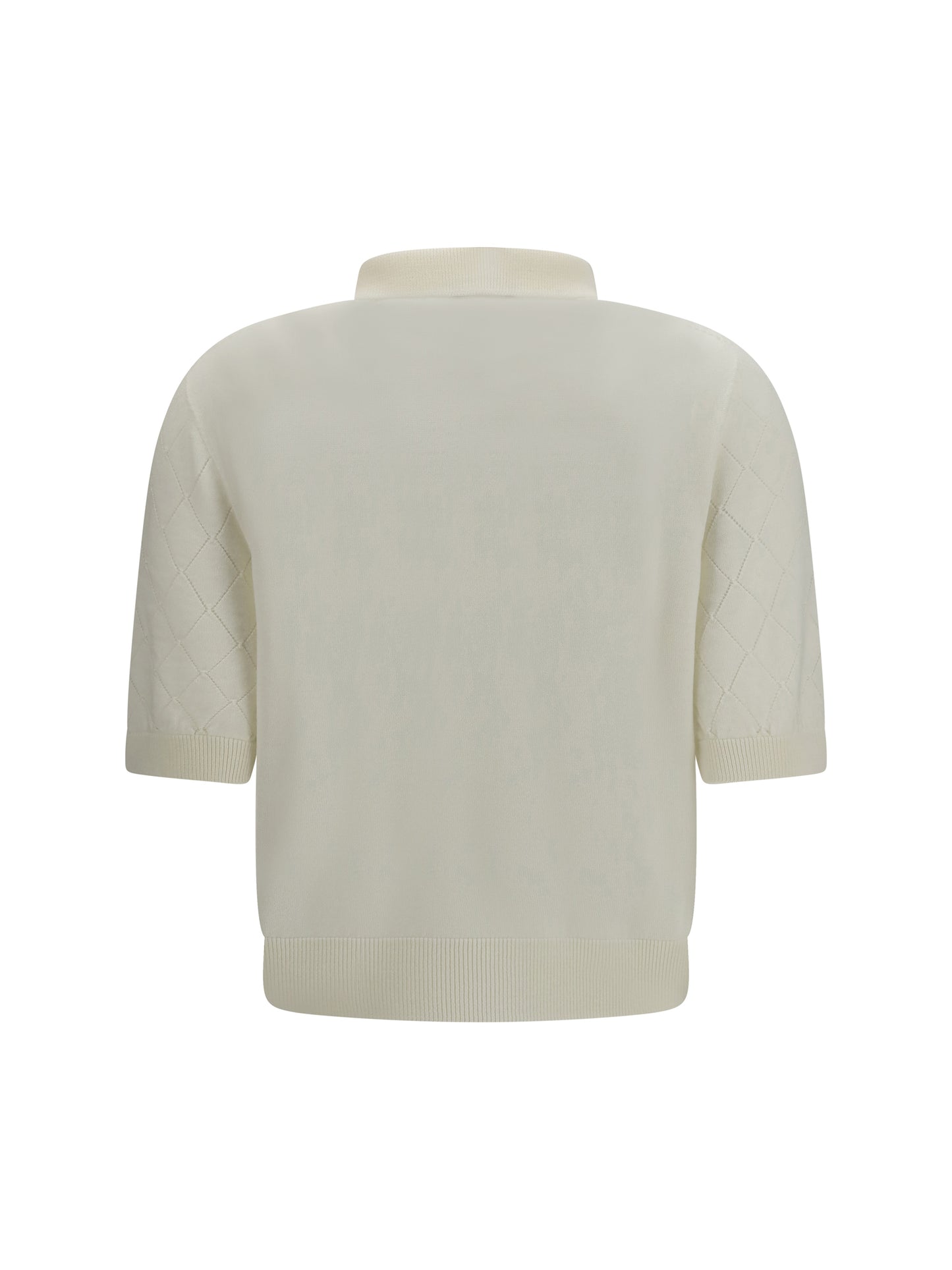 Balmain Women Wool Polo With Vintage Buttons BALMAIN