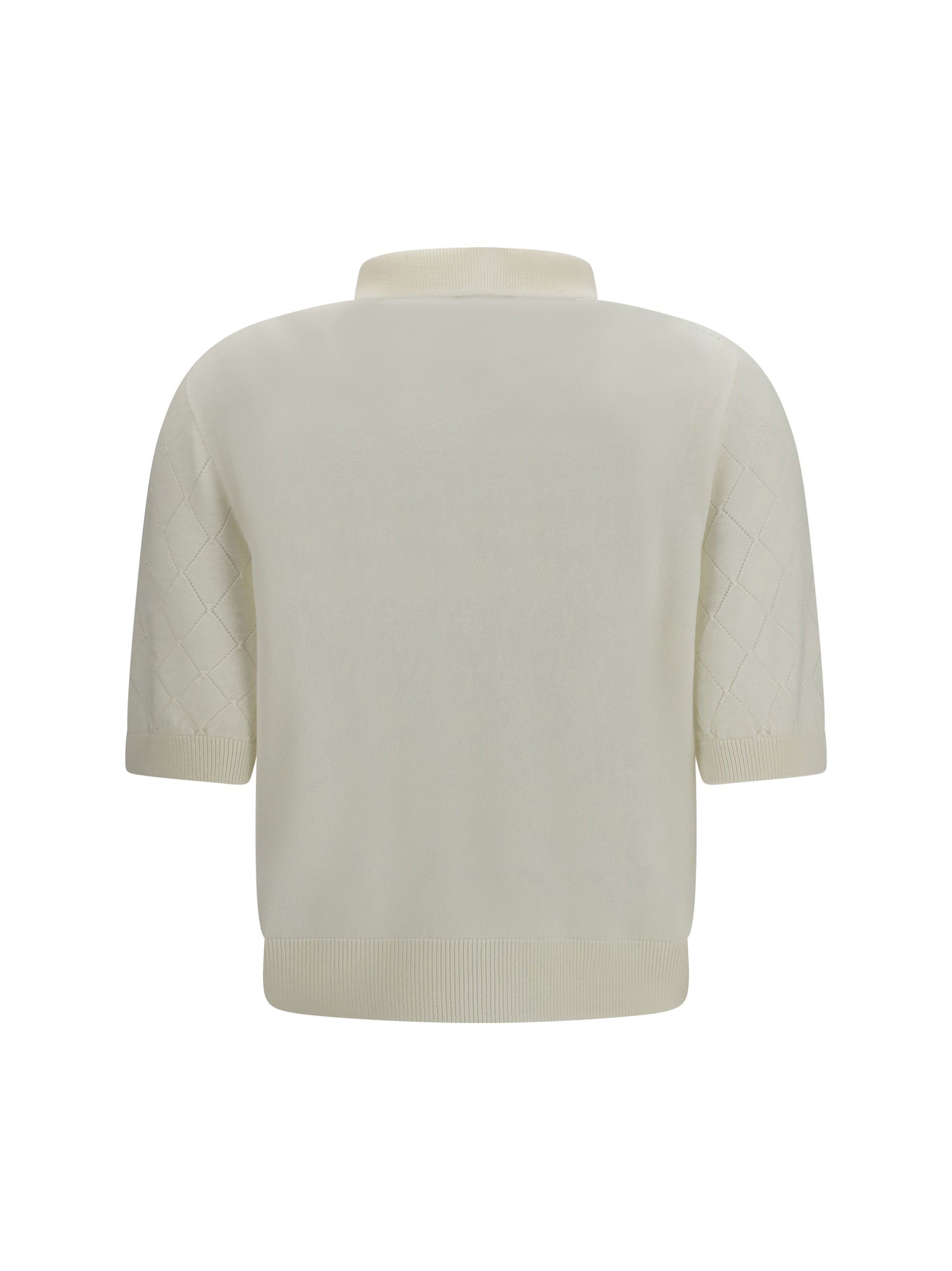 Balmain Women Wool Polo With Vintage Buttons BALMAIN