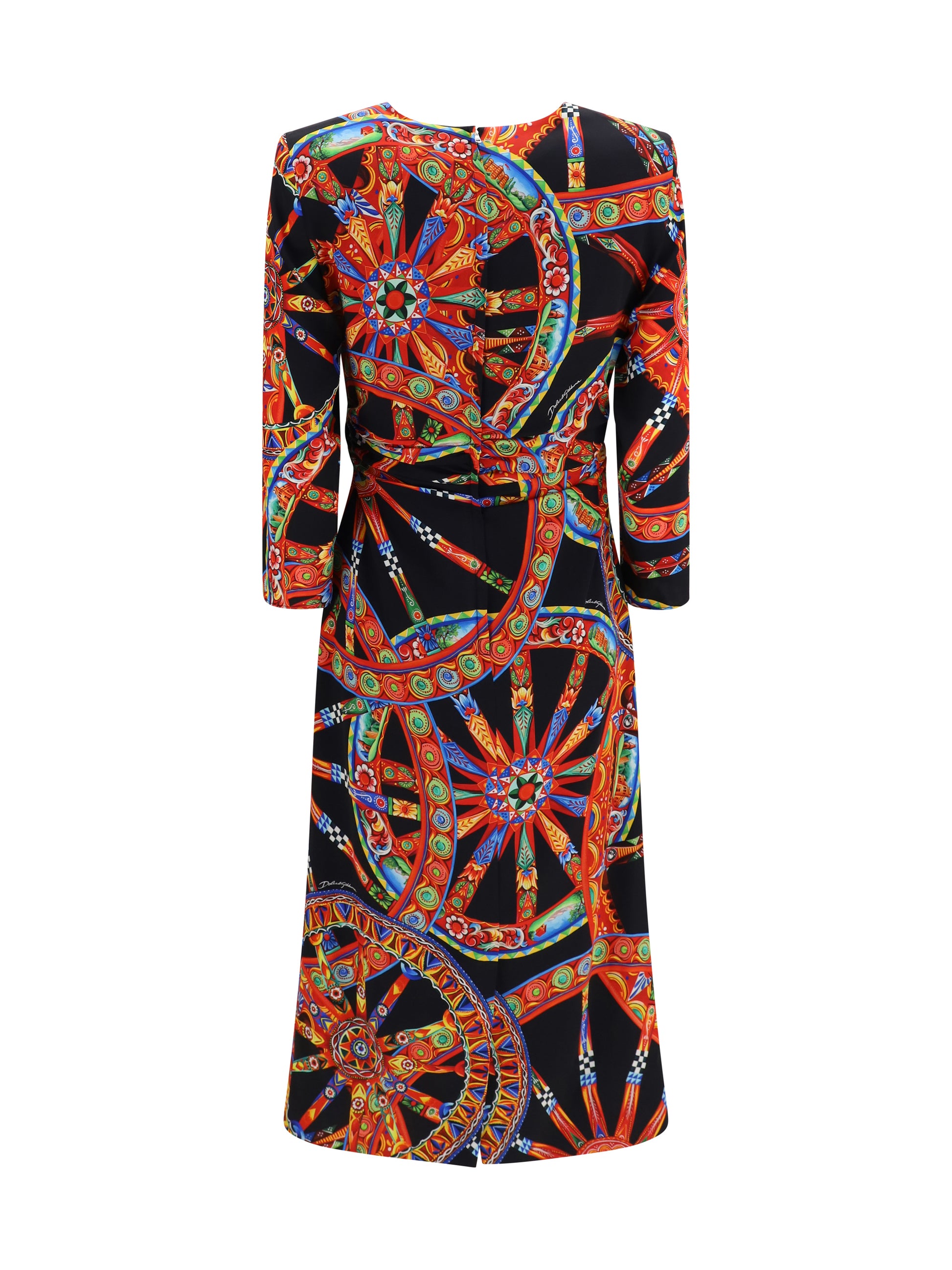 Dolce & Gabbana Women Carretto Print Charmeuse Dress DOLCE & GABBANA