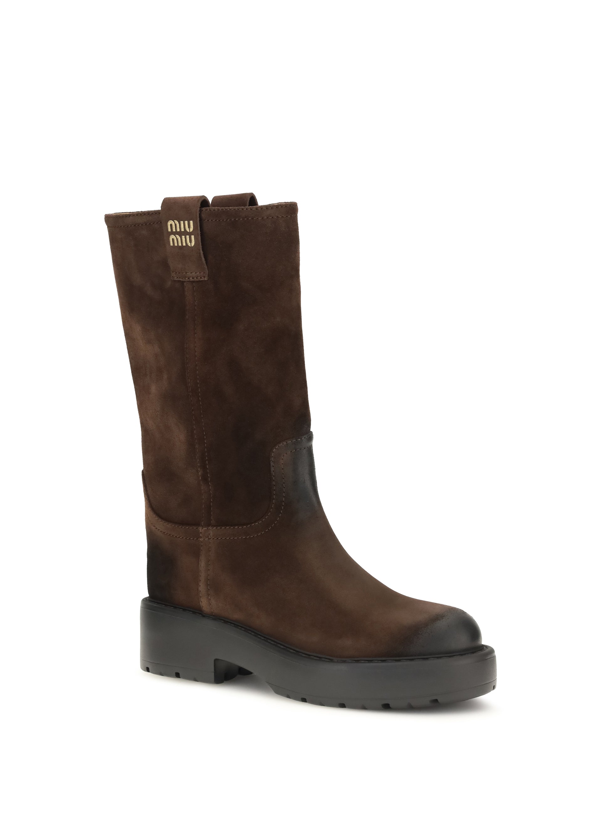 Miu Miu Women Suede Leather Boots MIU MIU