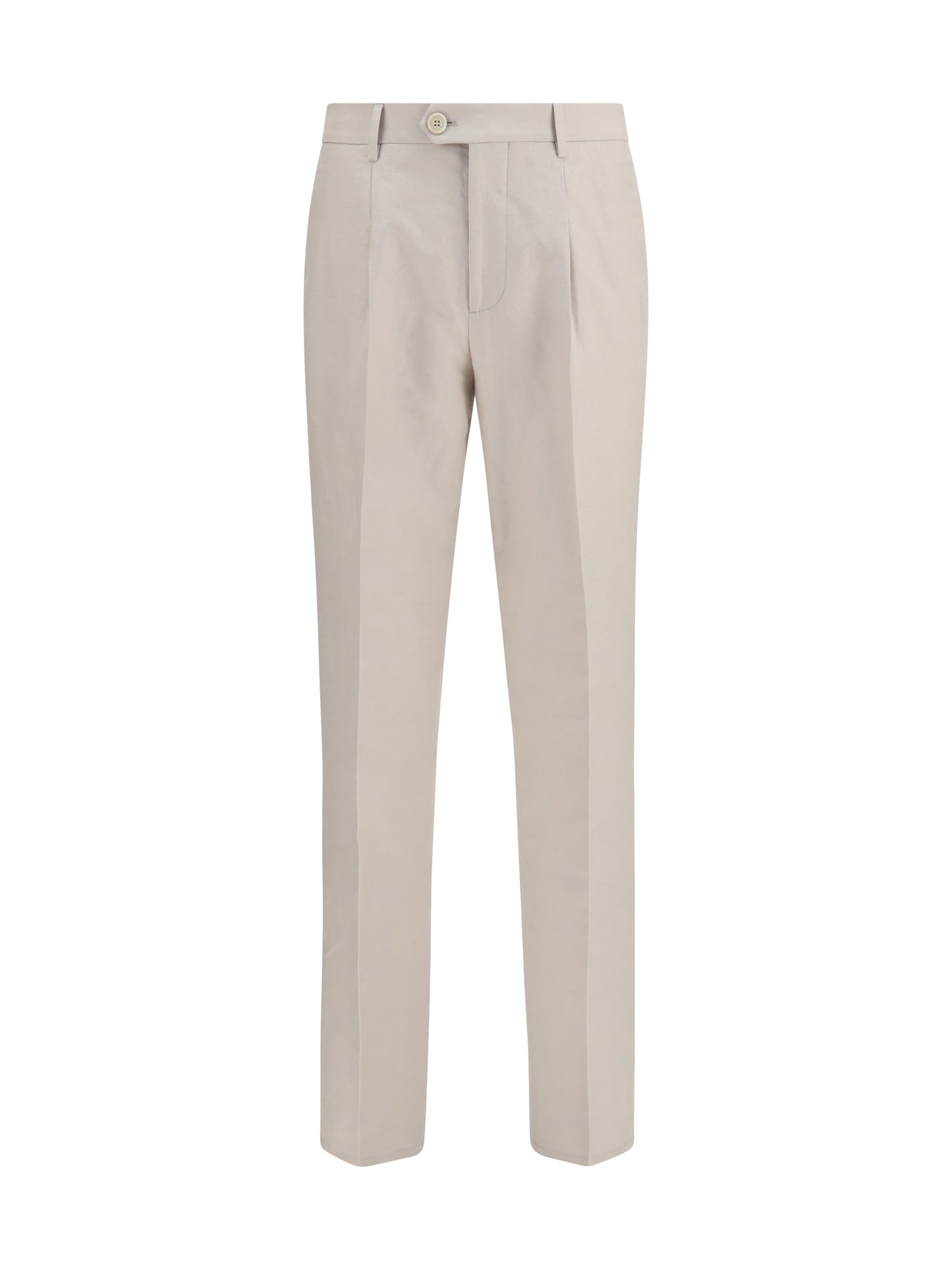 Brunello Cucinelli Men Cotton And Linen Tailored Pants BRUNELLO CUCINELLI