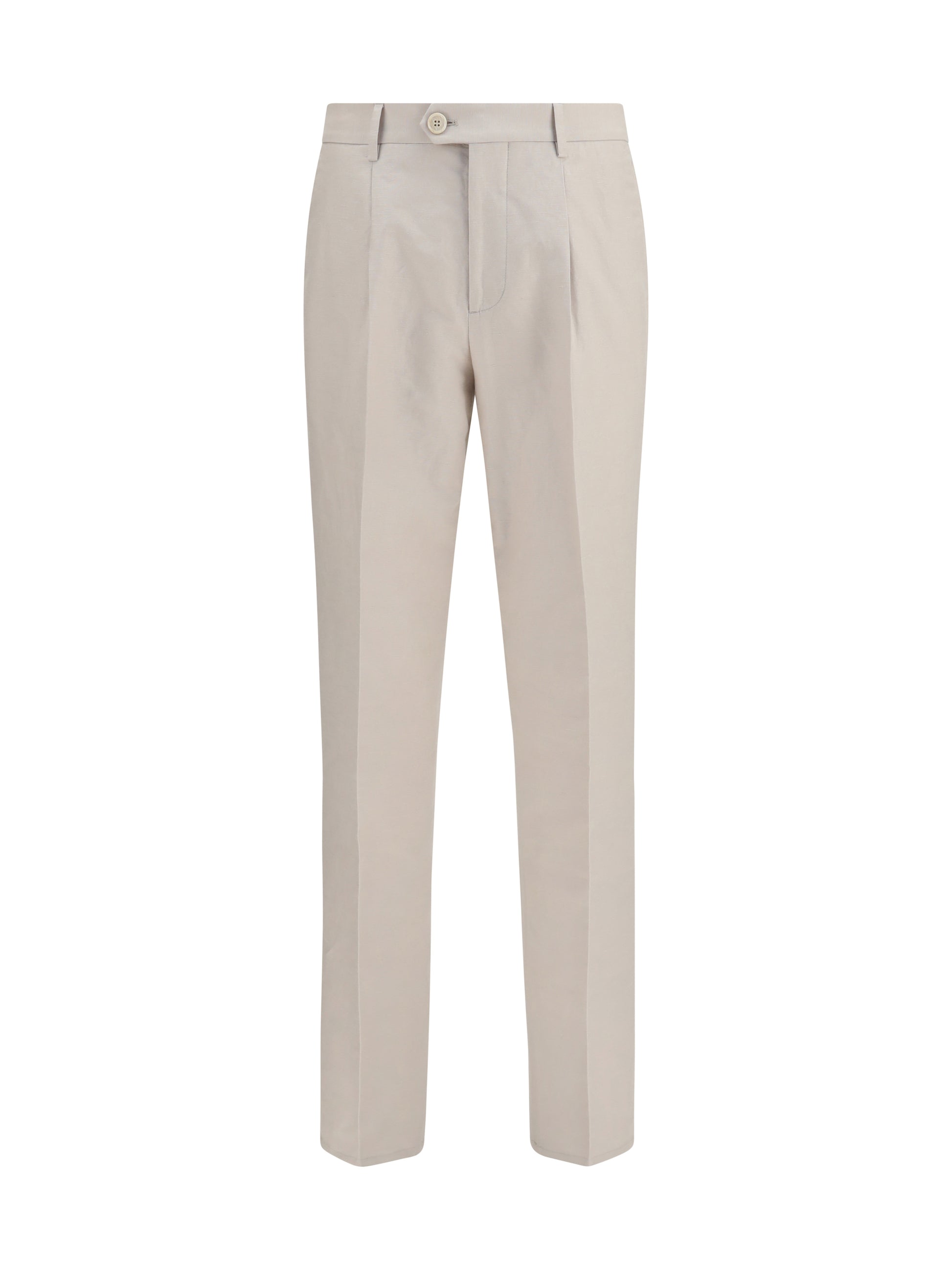 Brunello Cucinelli Men Cotton And Linen Tailored Pants BRUNELLO CUCINELLI