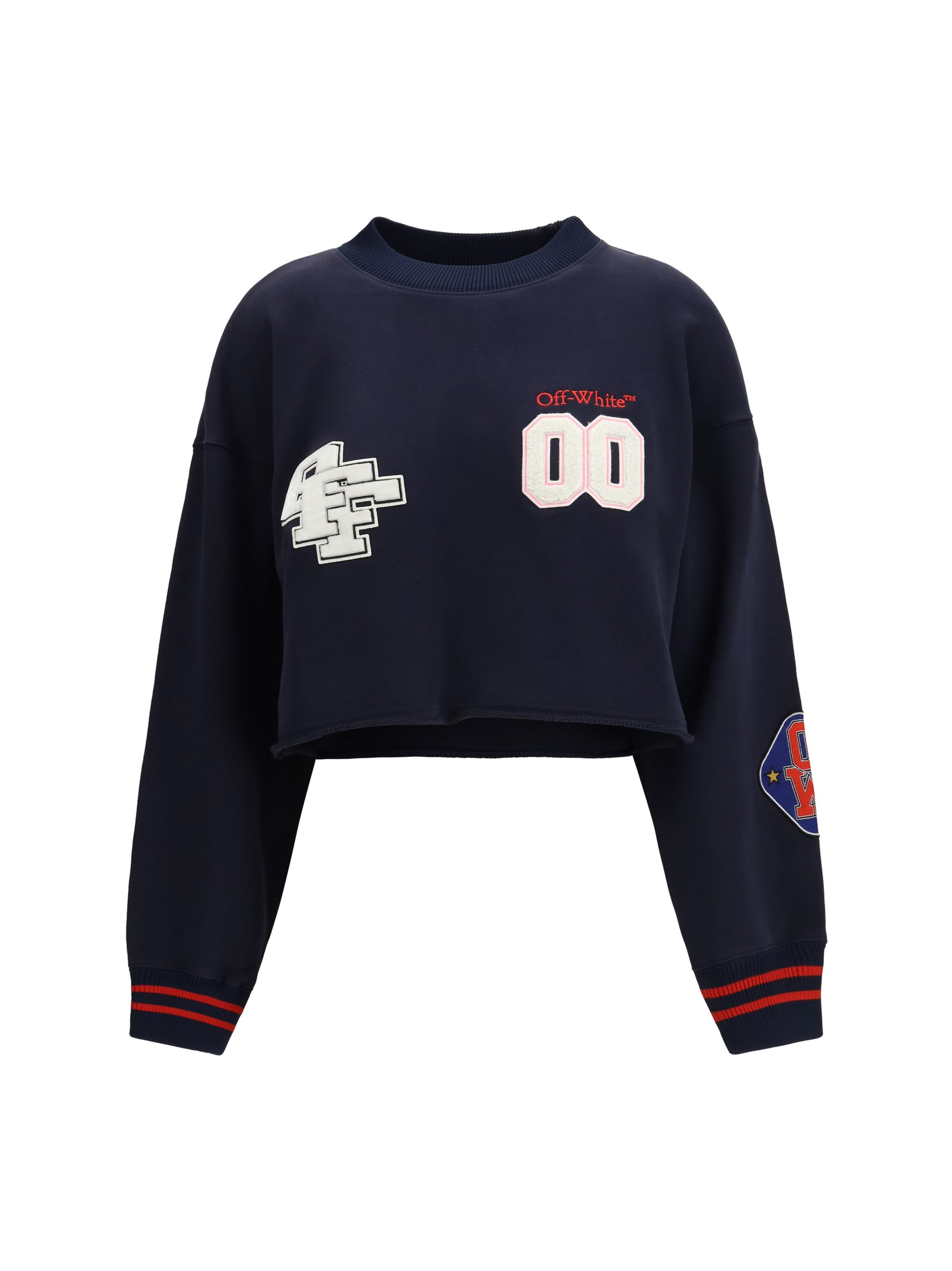 Off-White Women Royal Patch Cropped Sweatshirt OFF-WHITE