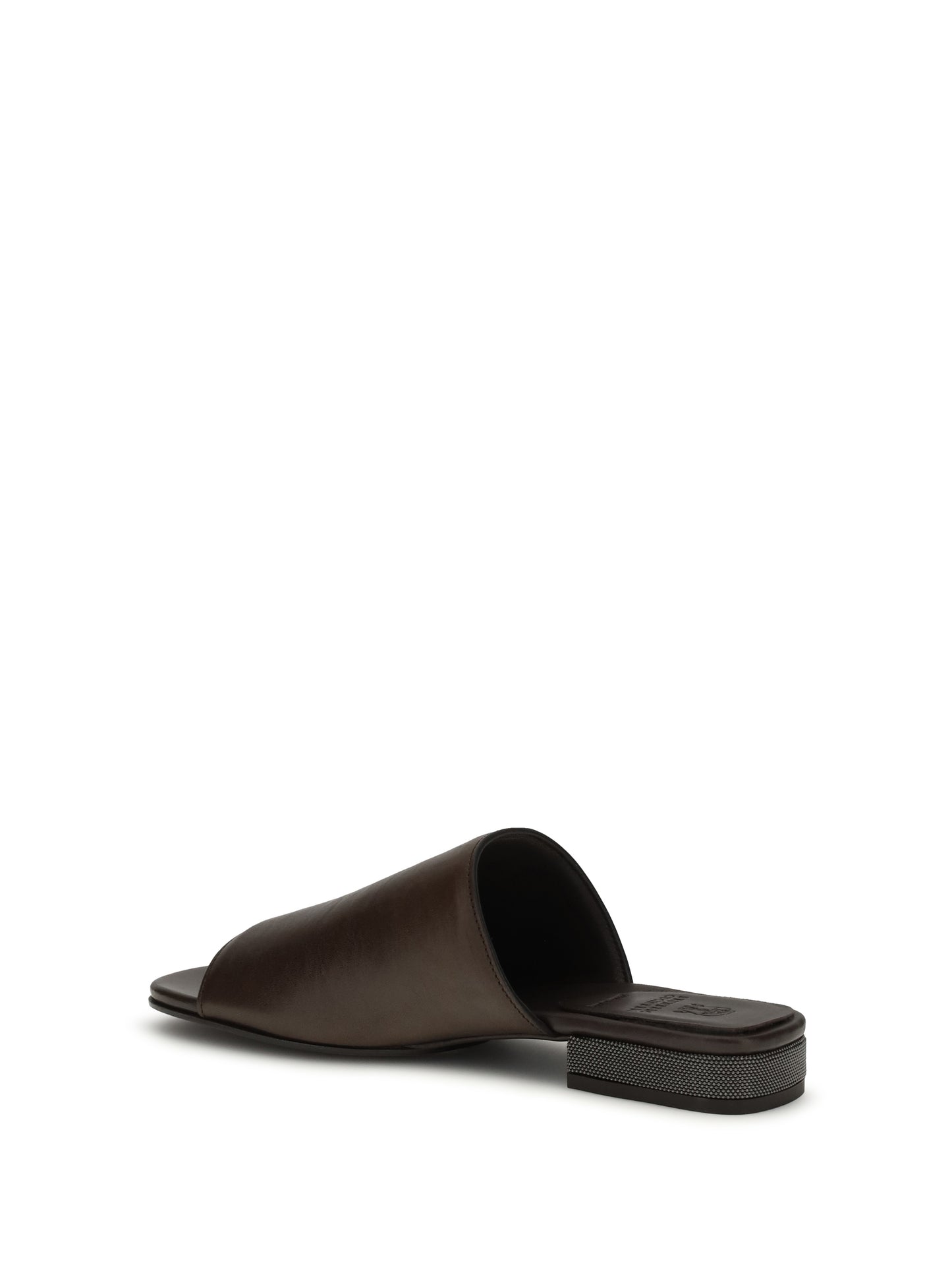 Brunello Cucinelli Women Riding Calfskin Sandals With Monili BRUNELLO CUCINELLI