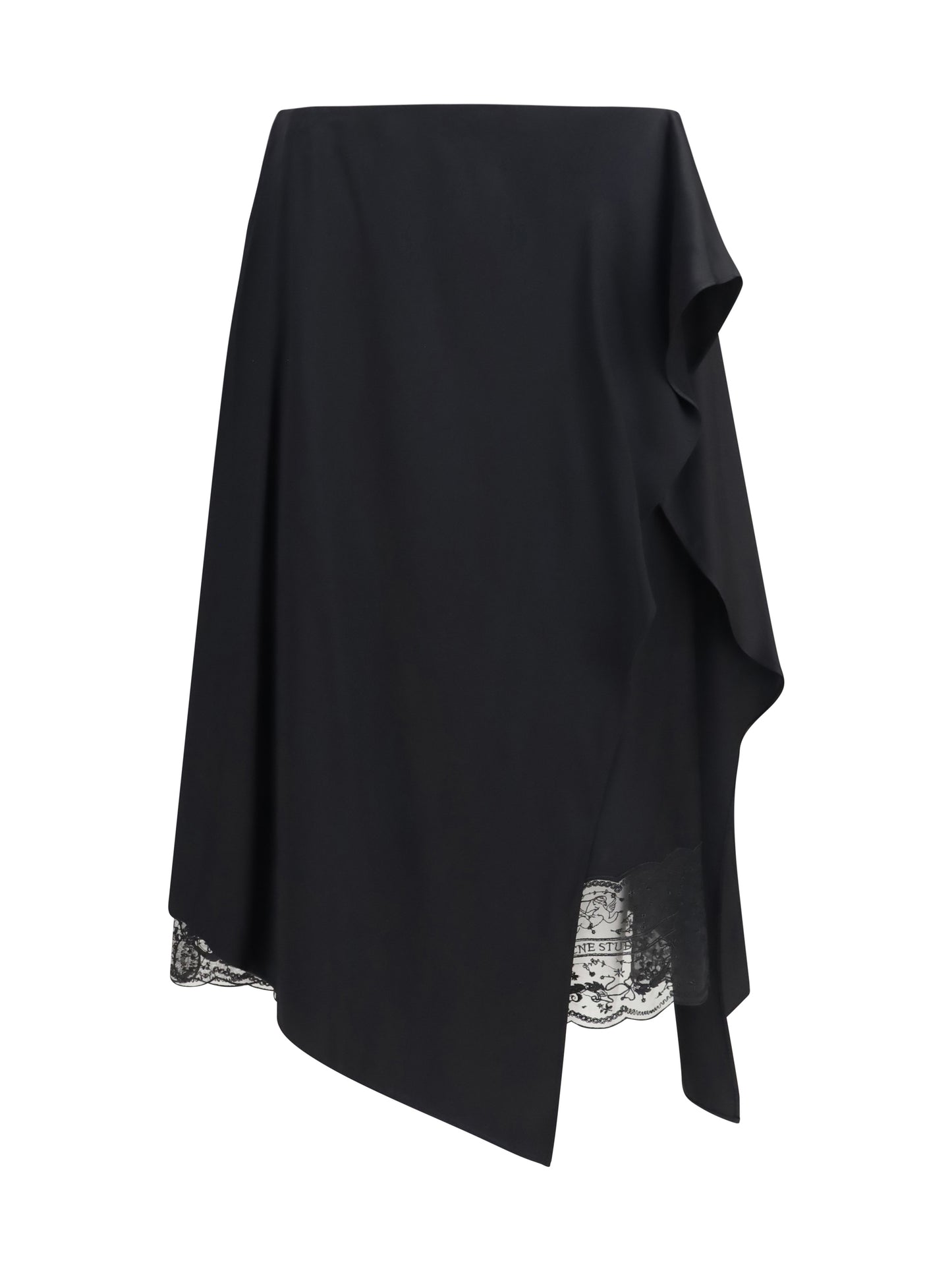 Acne Studios Women Layered Satin Skirt With Lace Details ACNE STUDIOS