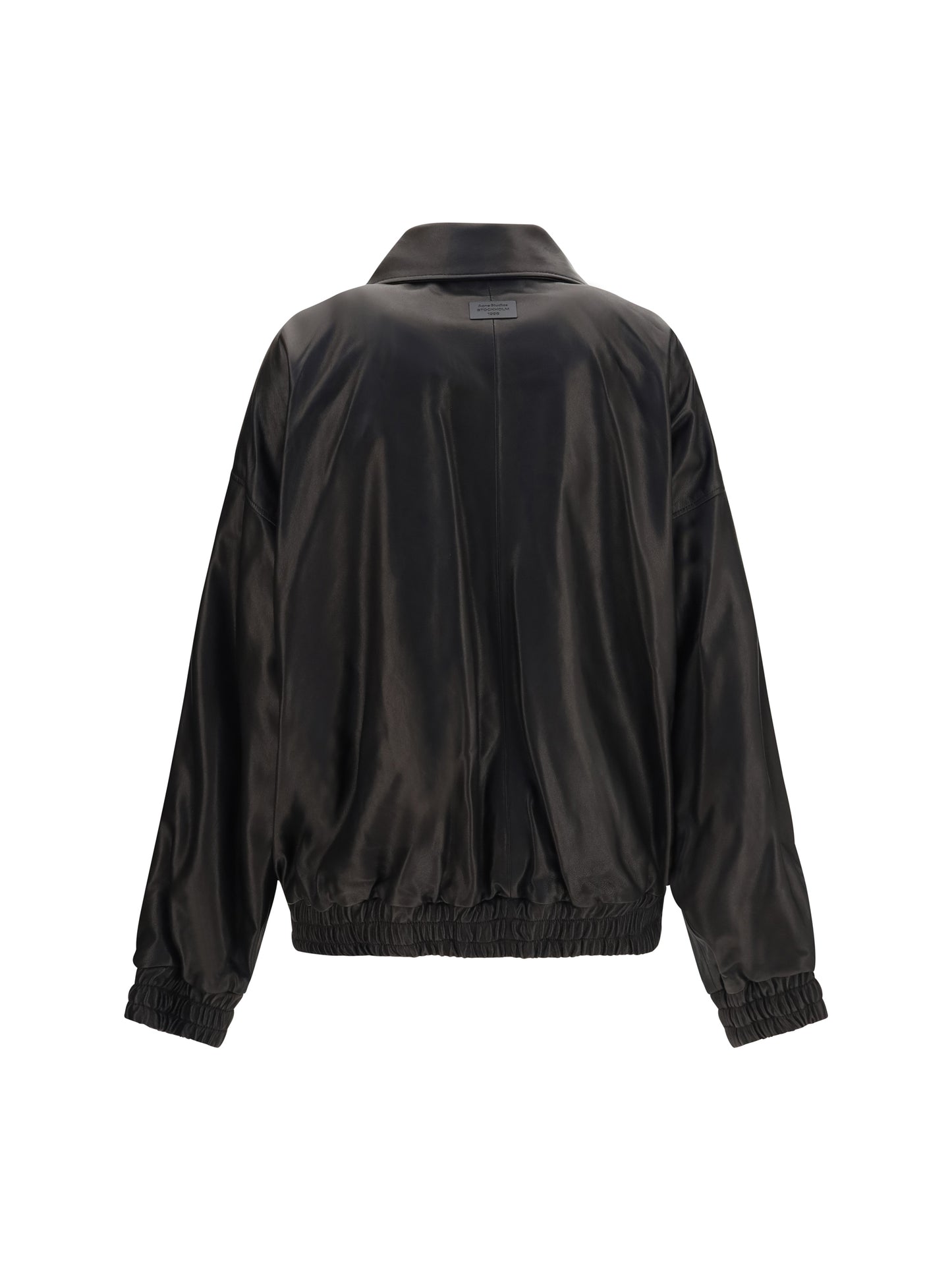 Acne Studios Women Leather Jacket With High Collar ACNE STUDIOS