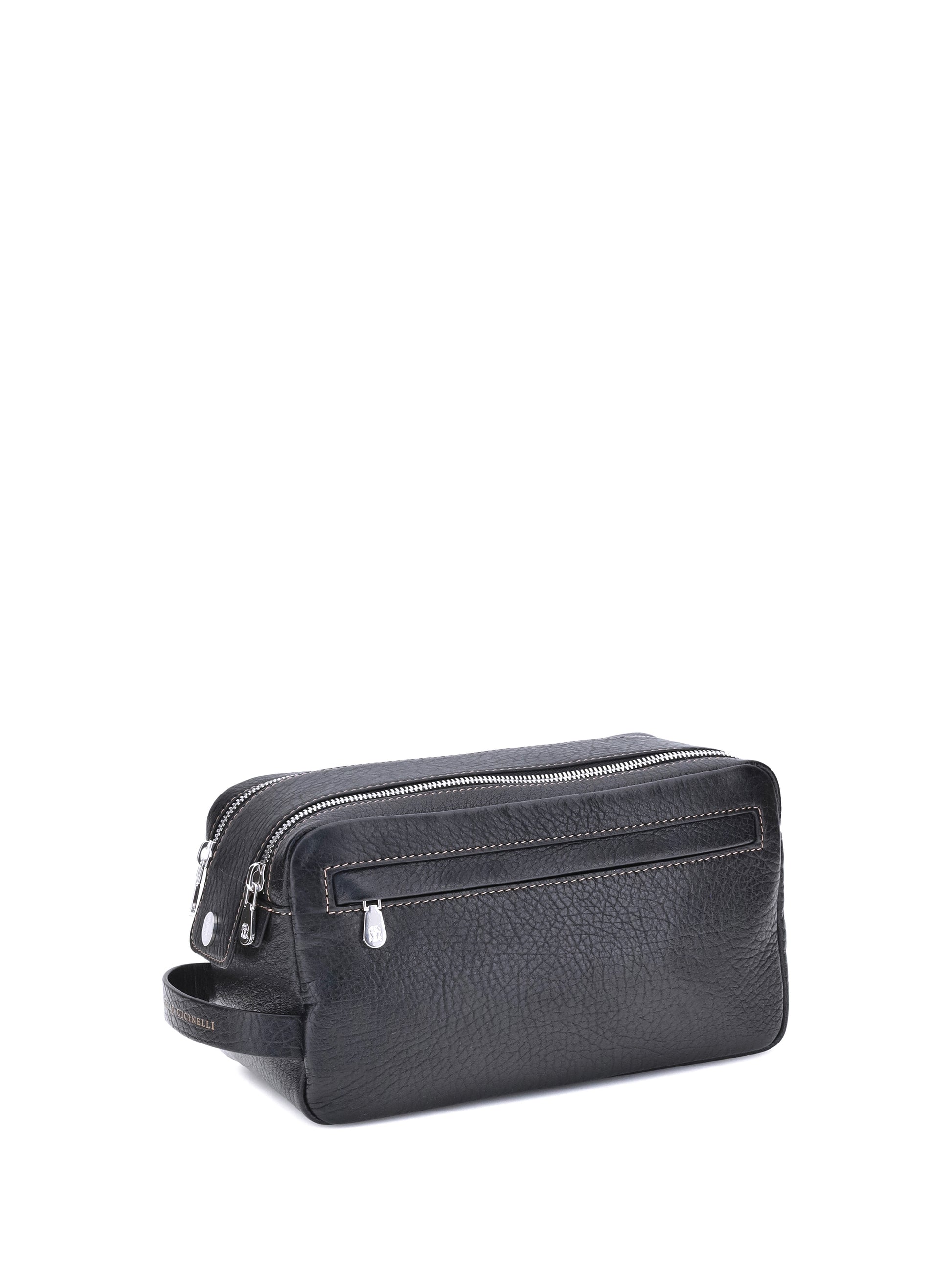 Brunello Cucinelli Men Pebbled Leather Beauty Case BRUNELLO CUCINELLI